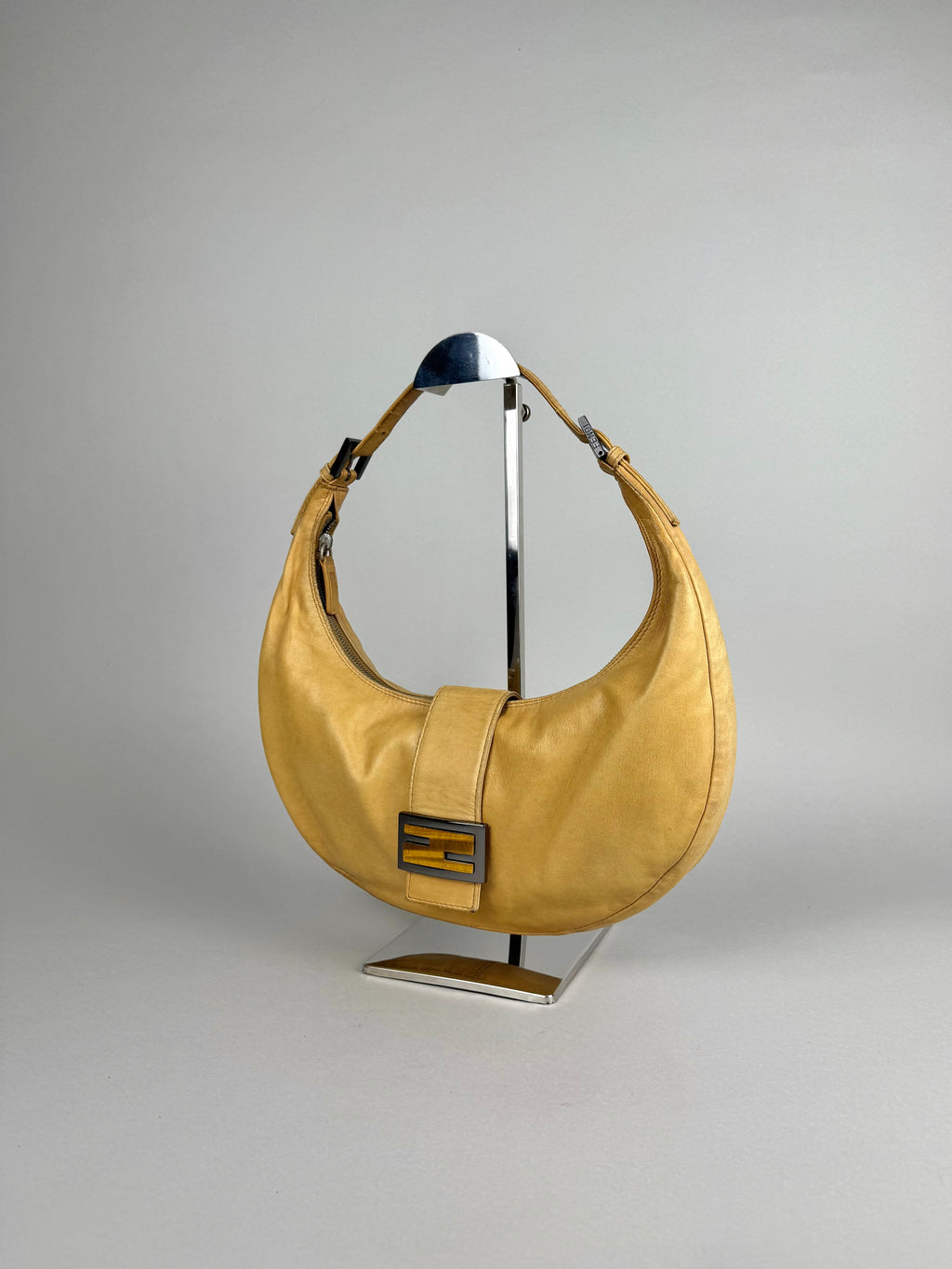 Fendi Croissant Lambskin Leather
