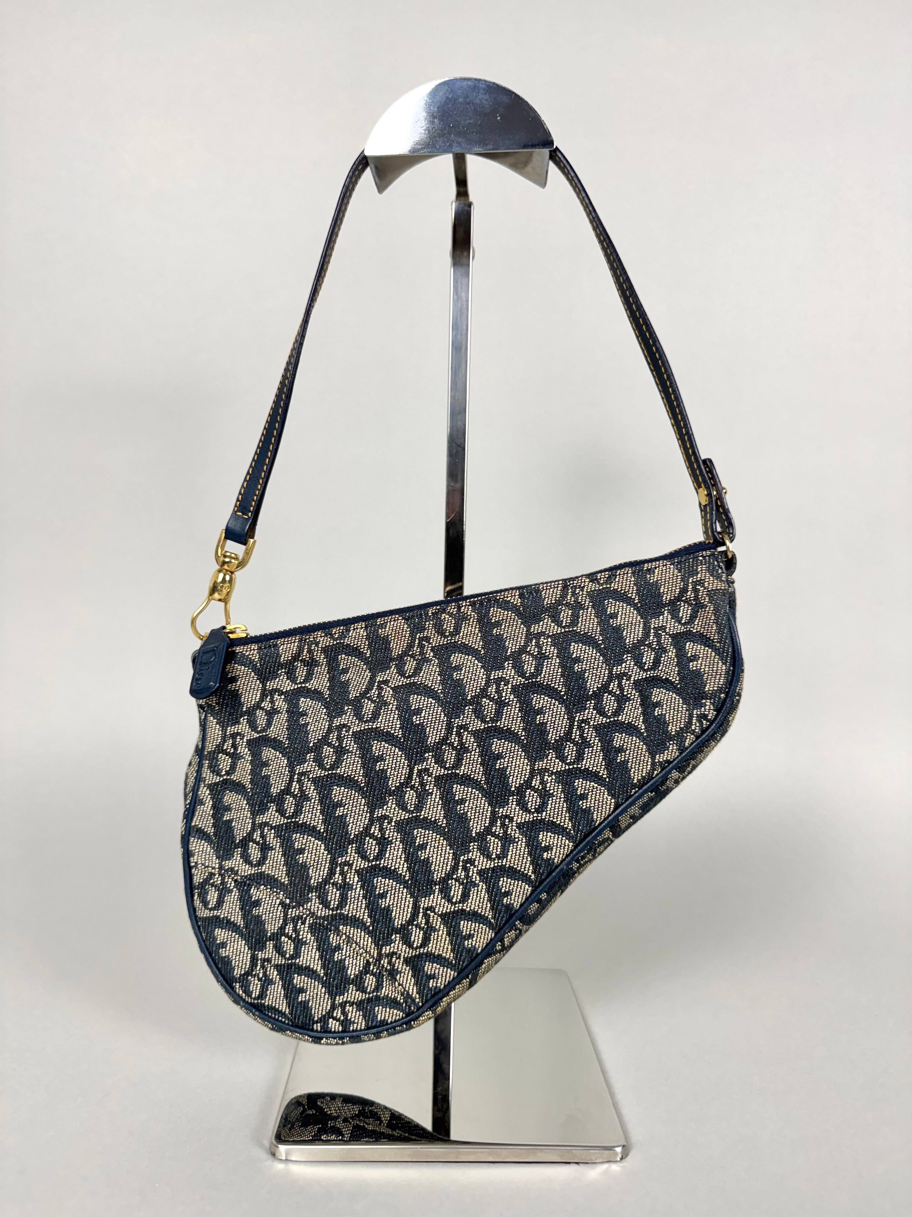 Christian Dior Mini Saddle Monogram Oblique Blue