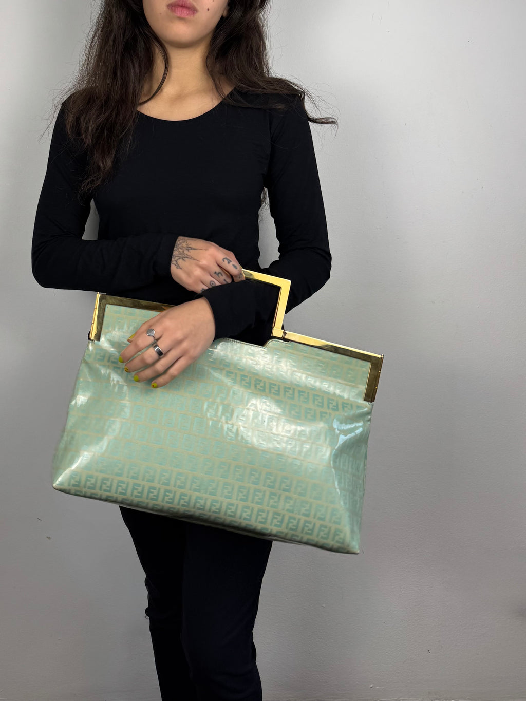 Fendi Monogram Zucchino Turquoise