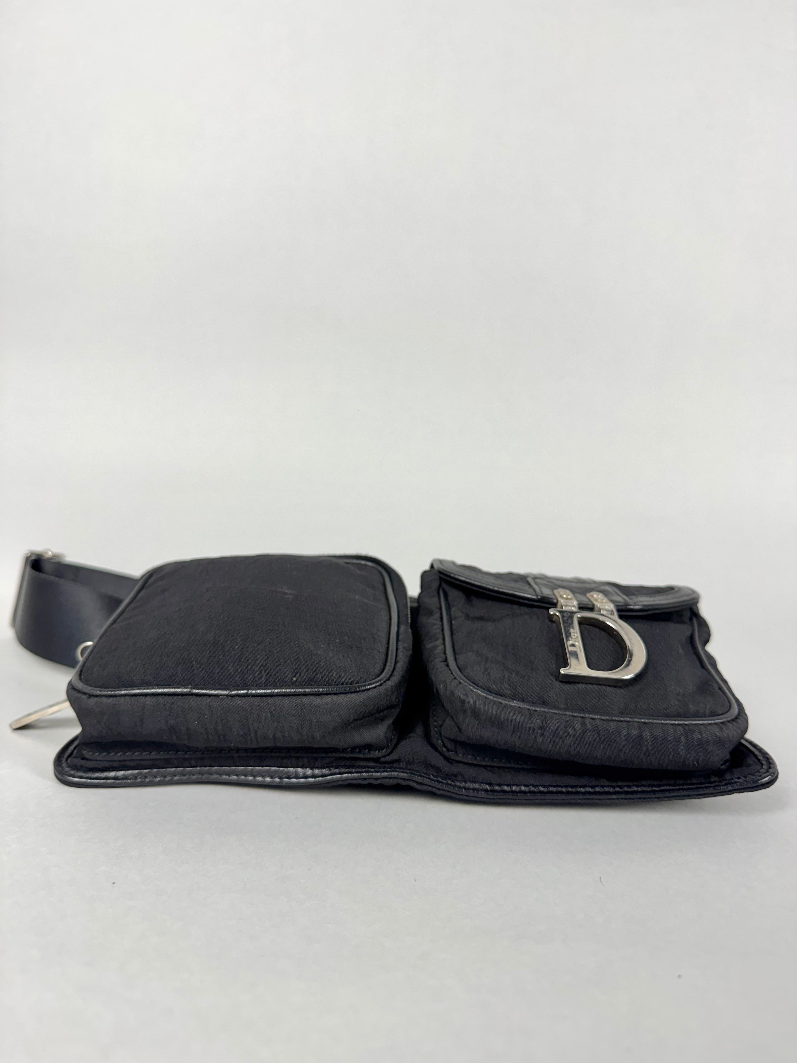 Christian Dior Nylon Pochete Sling Belt Black