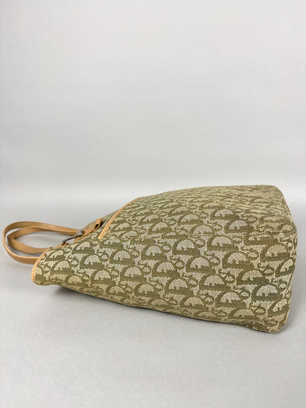 Christian Dior Monogram Denim Green Tote