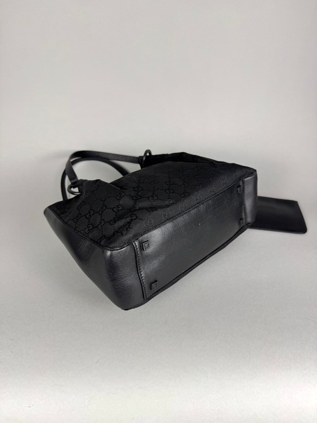Gucci Monogram Black Tote with Pouch