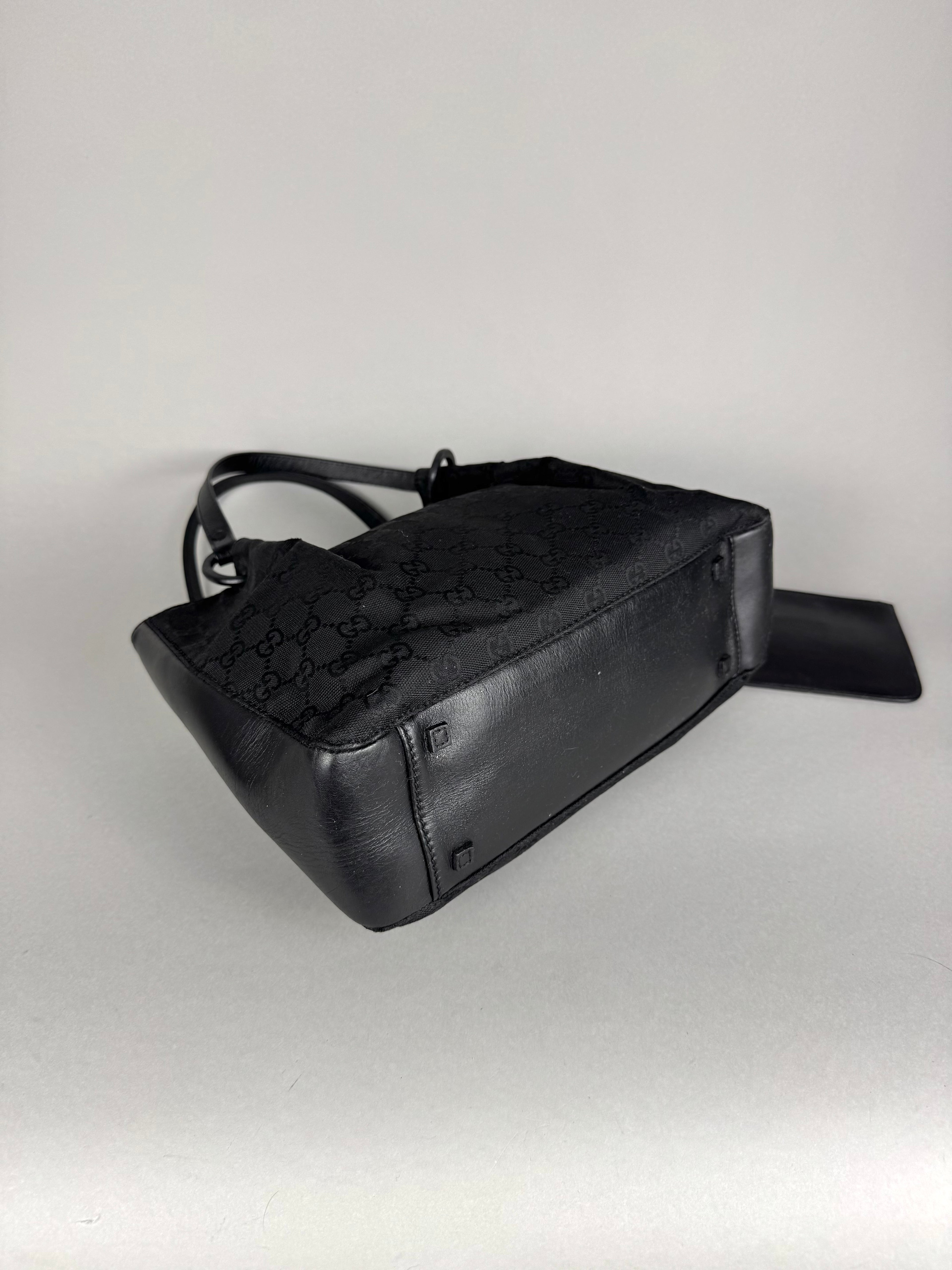 Gucci Monogram Black Tote with Pouch