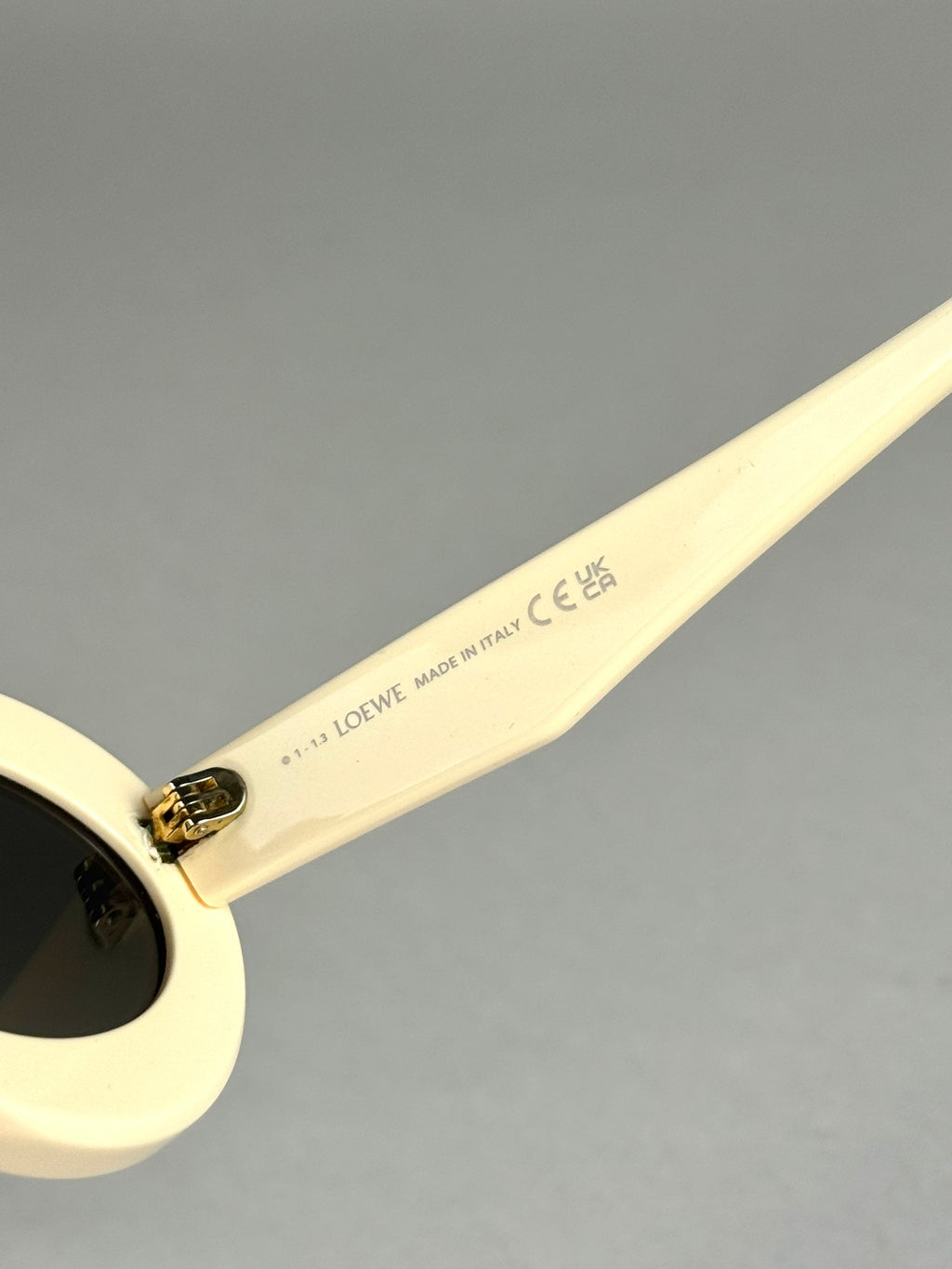Loewe Loop Oversized Round Frame White Sunglasses