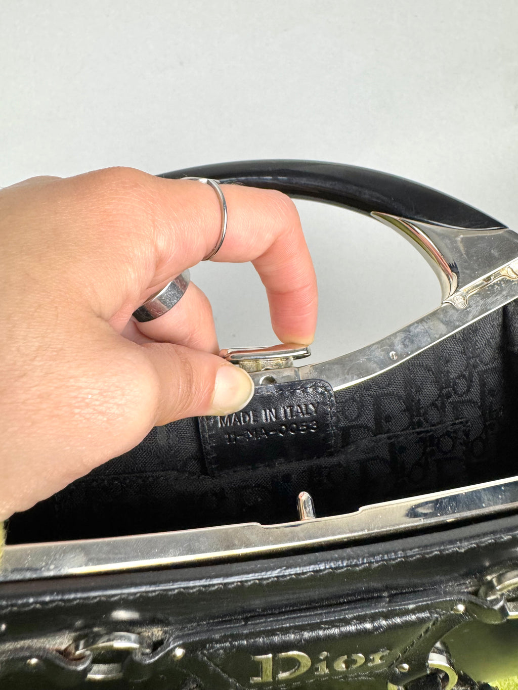 Christian Dior Bondage Black Leather