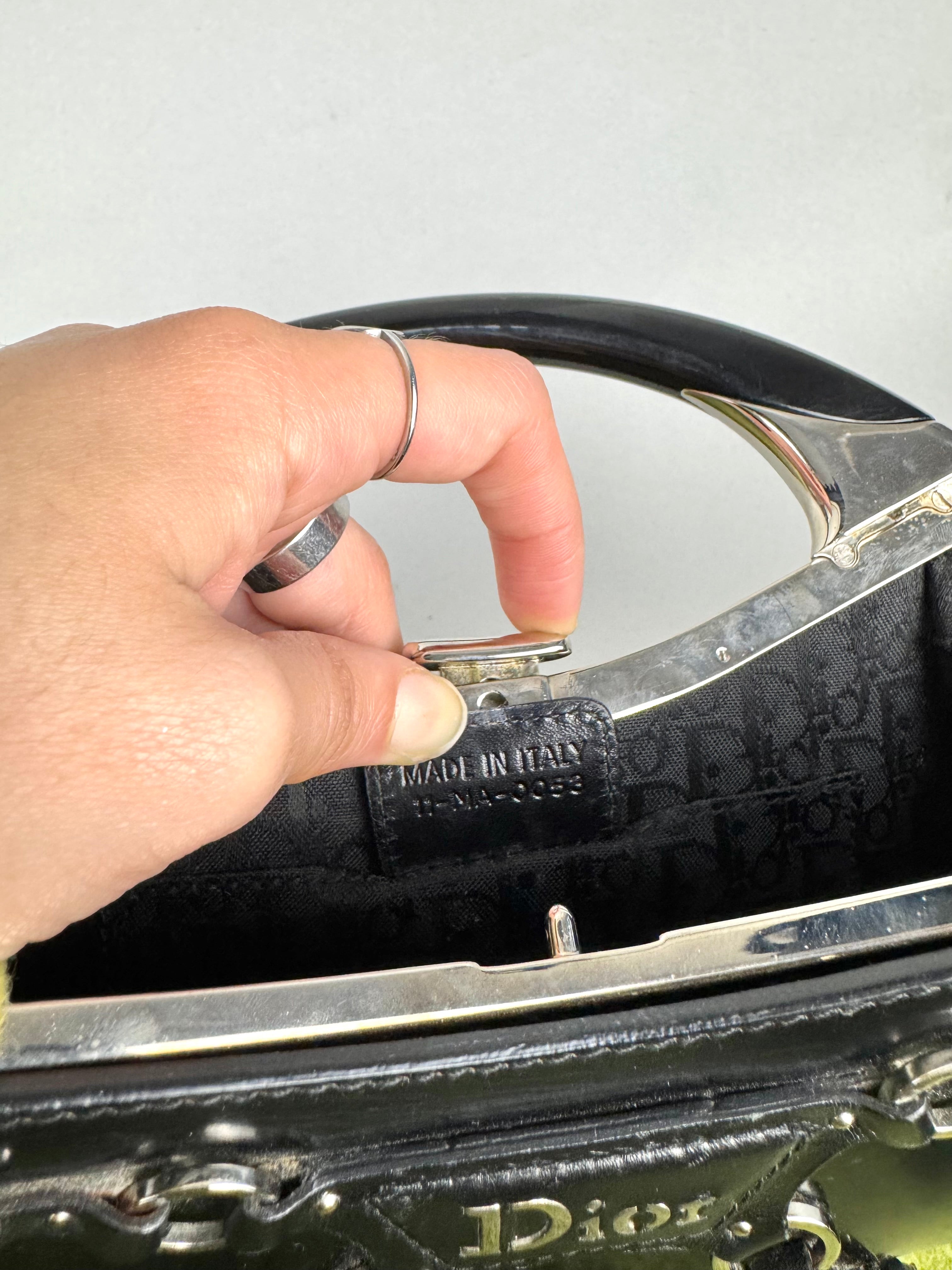 Christian Dior Bondage Black Leather