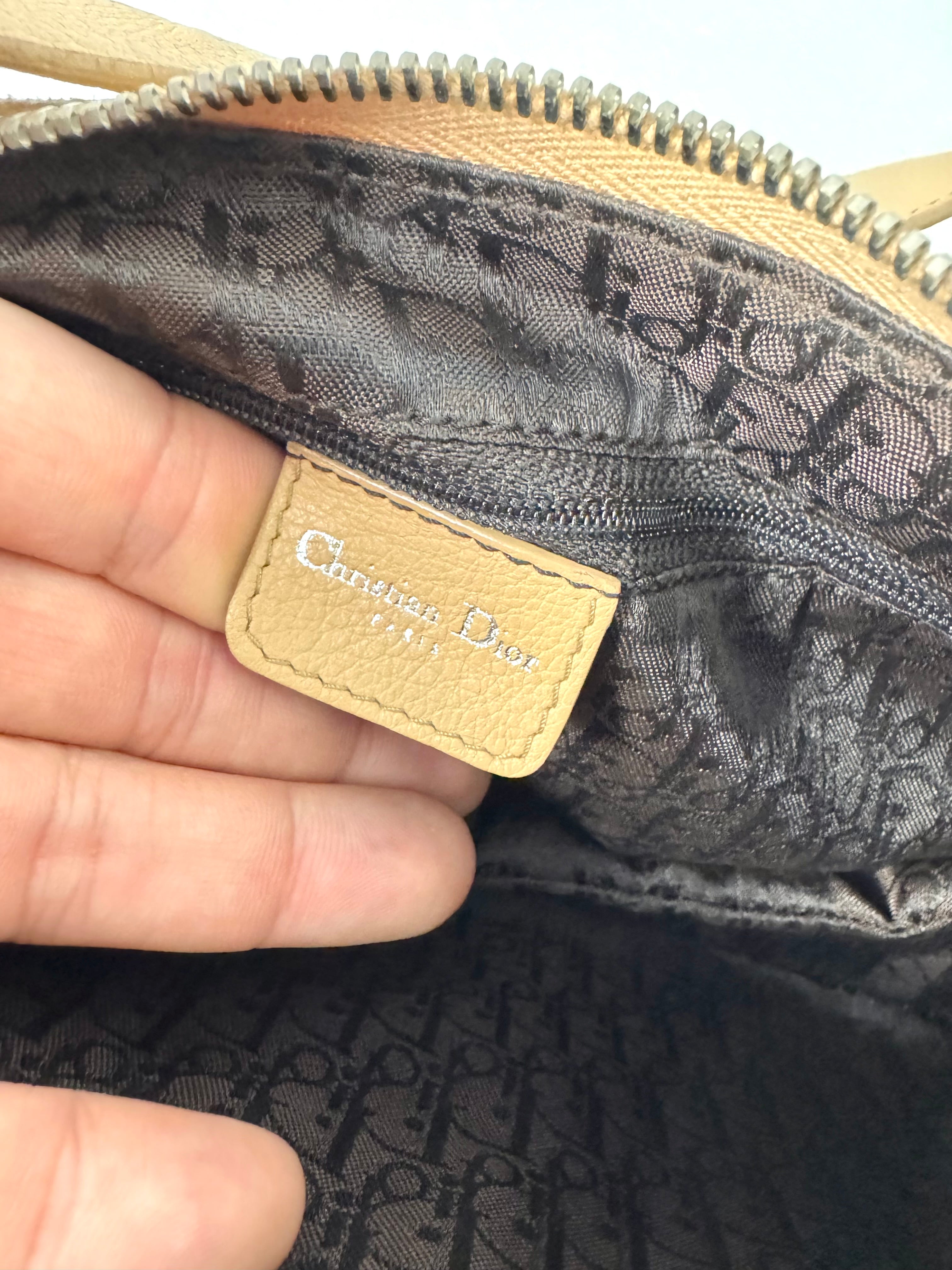 Christian Dior Peace and Love Suede Leather Crossbody Bag