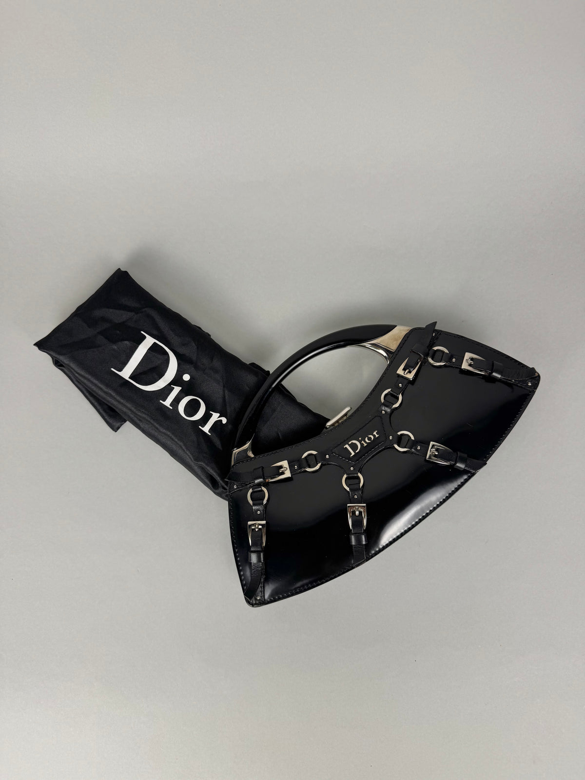 Christian Dior Bondage Black Leather