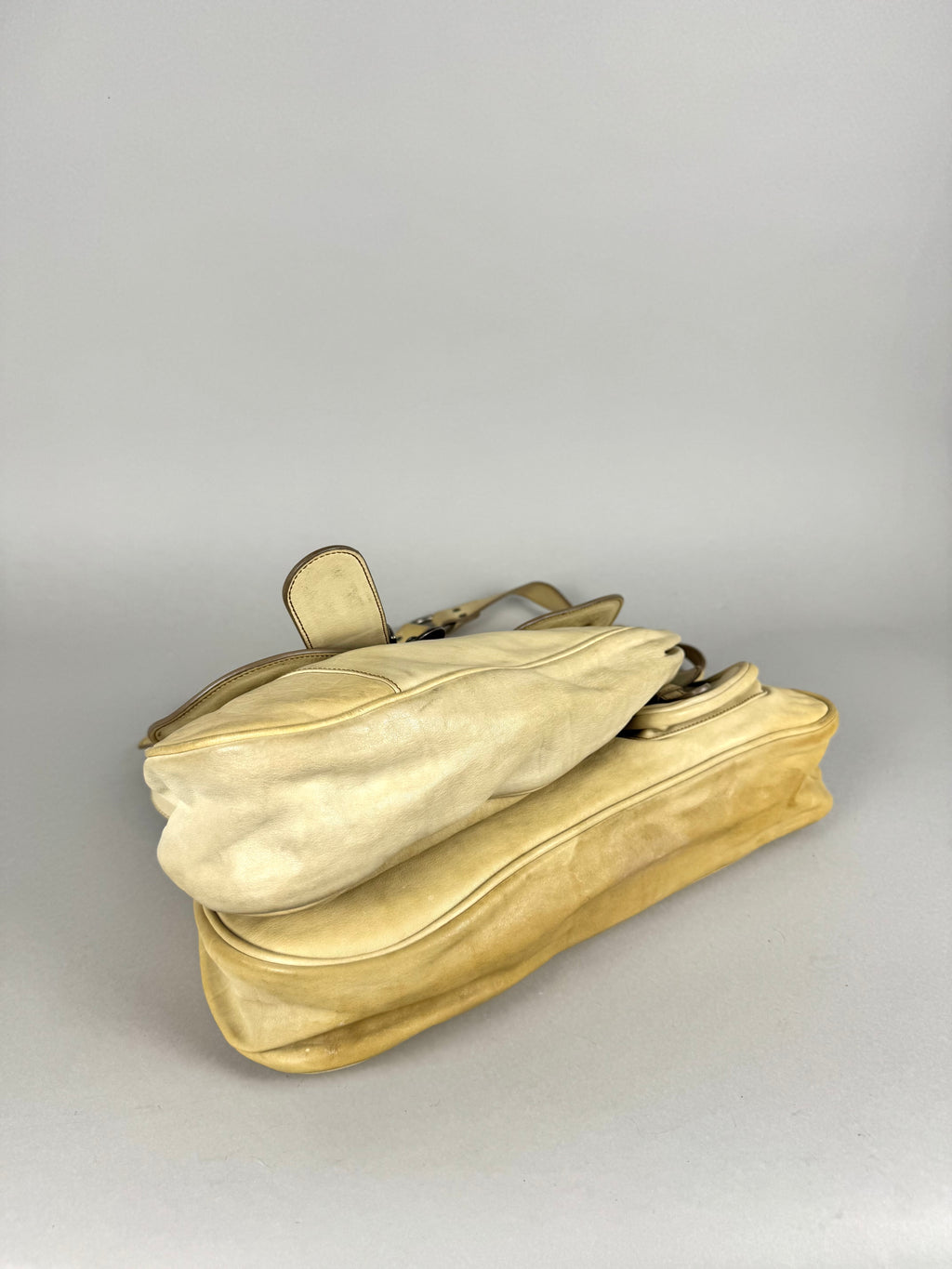 Christian Dior Gaucho Double Leather Off White
