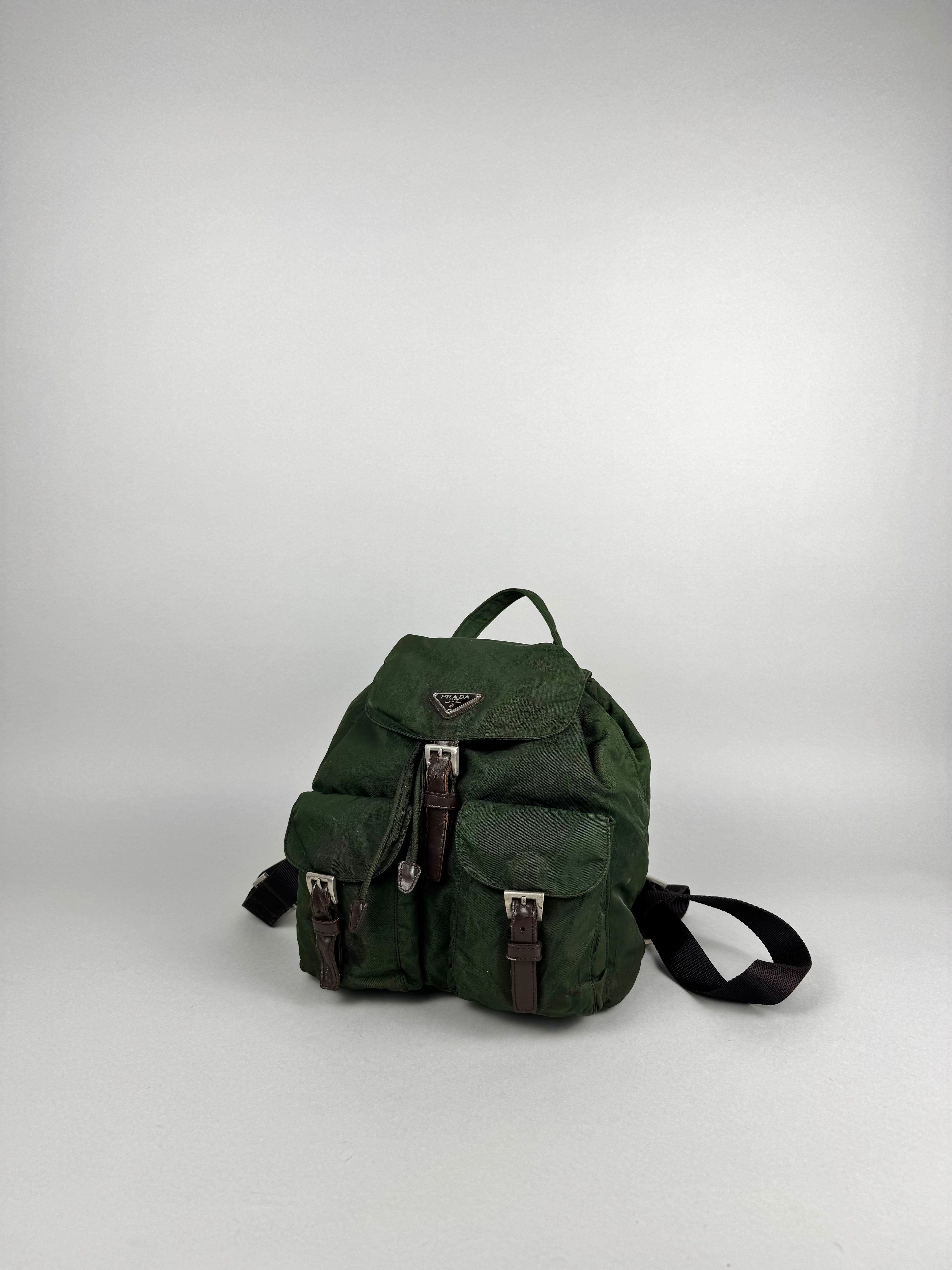 Prada Nylon Green Backpack Small