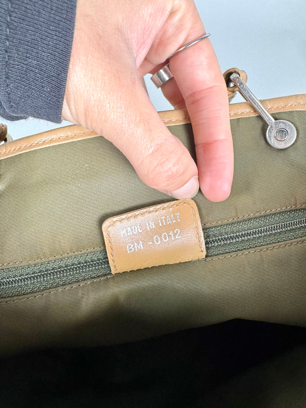 Christian Dior Monogram Denim Green Tote