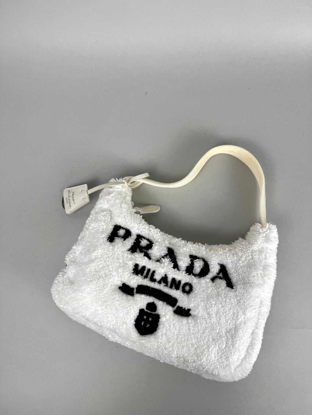 Prada Re Edition Nylon Fur White