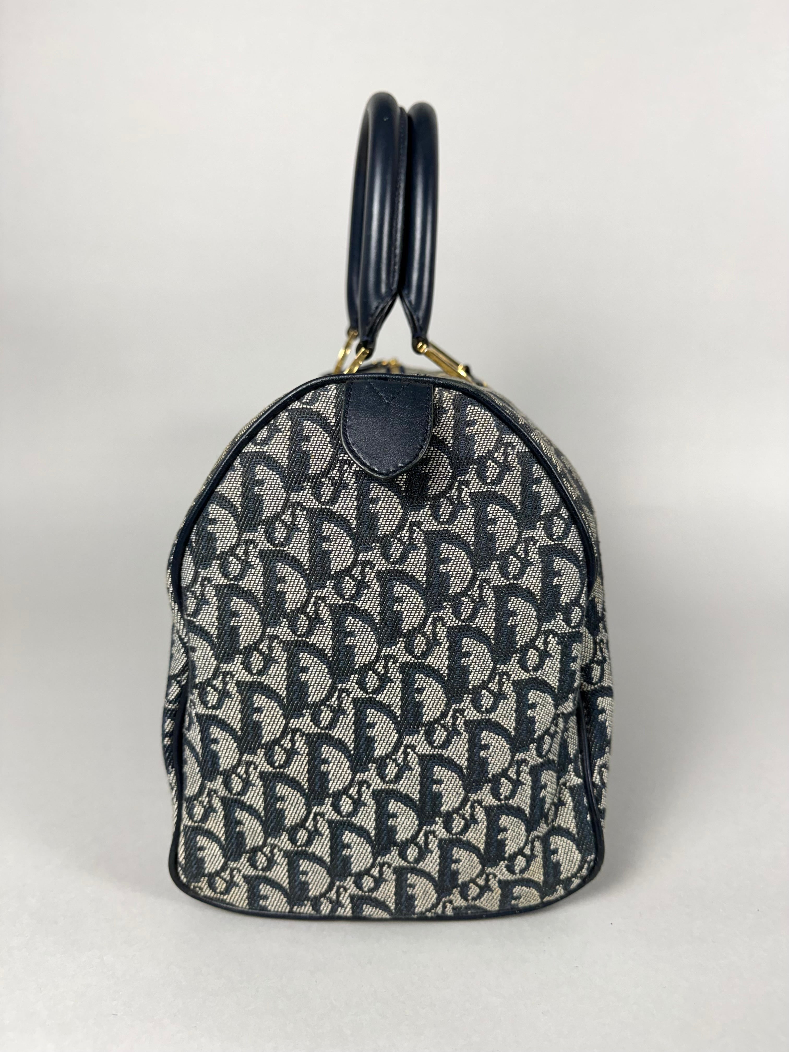 Christian Dior Monogram Trotter Boston Navy
