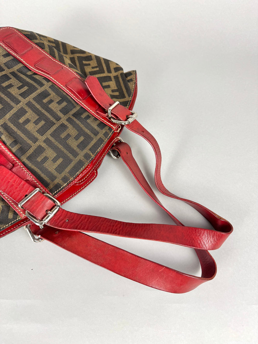 Fendi Monogram Zucca Origami Tote Shoulder Bag