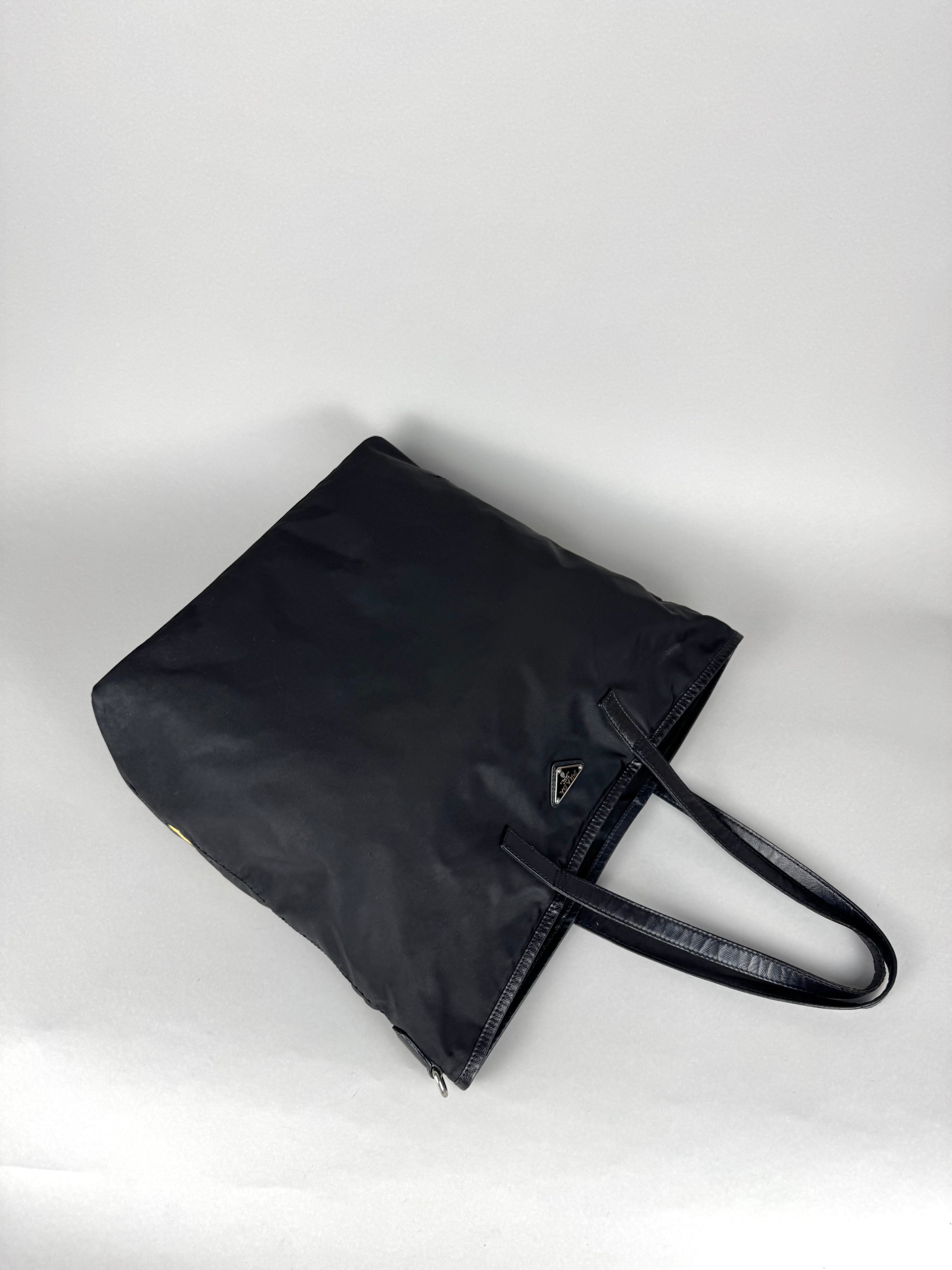 Prada Robot Nylon Black Tote