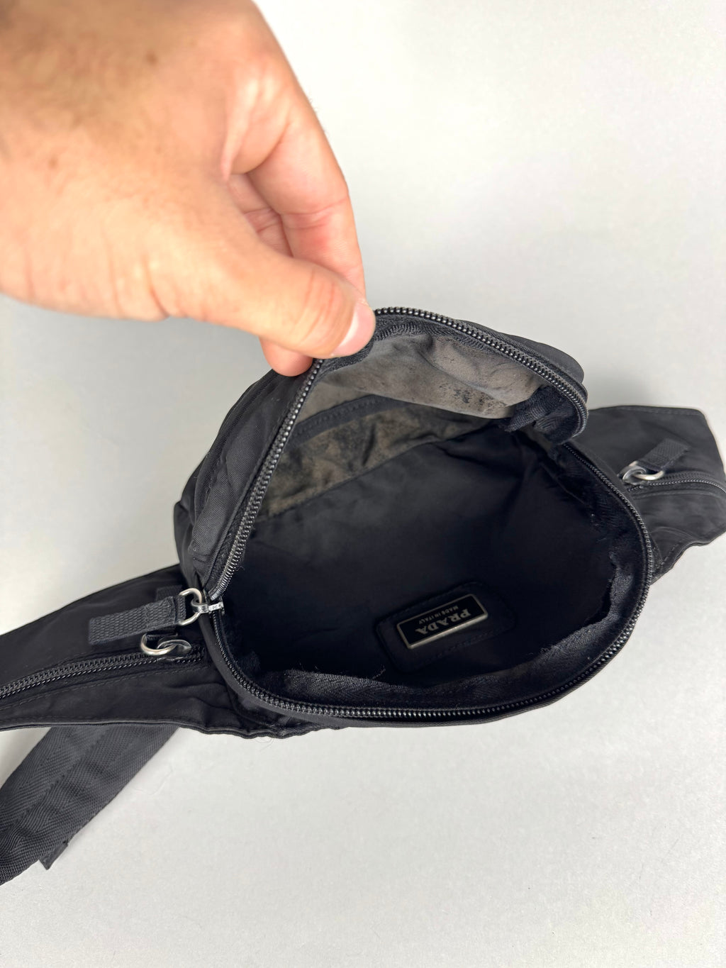 Prada Montagna Nylon Black Belt Pochete