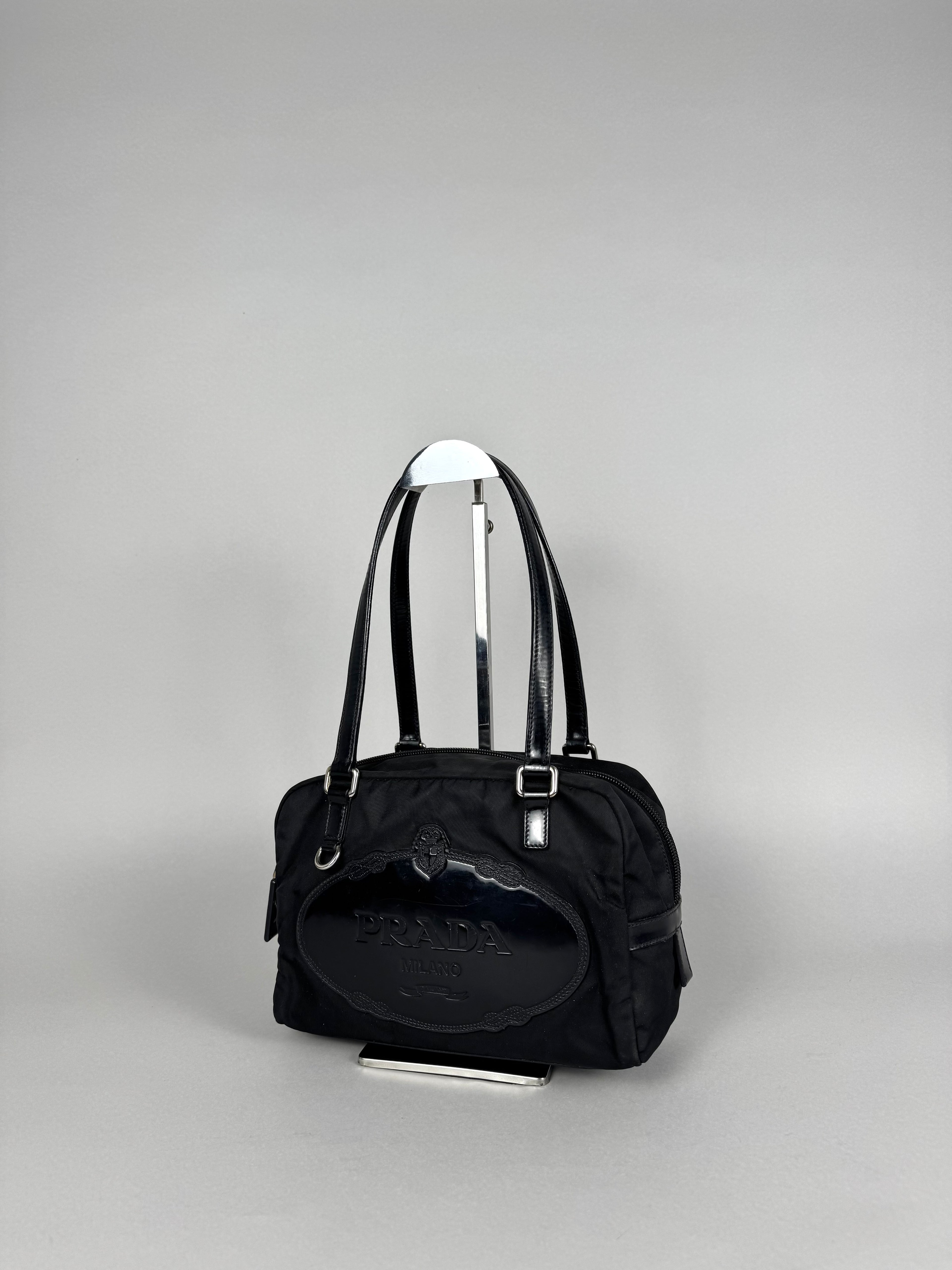 Prada Tessuto Black Nylon Shoulder