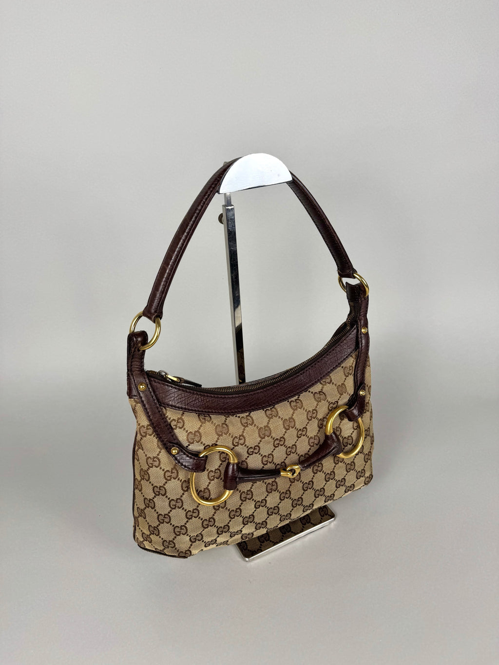 Gucci Monogram Horsebit Shoulder