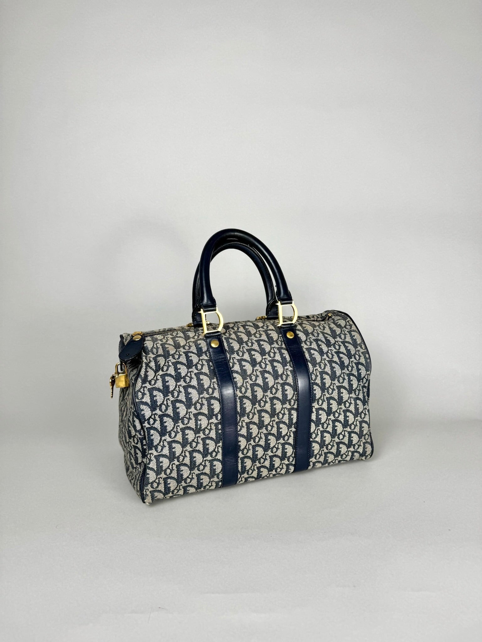 Christian Dior Monogram Trotter Boston Navy