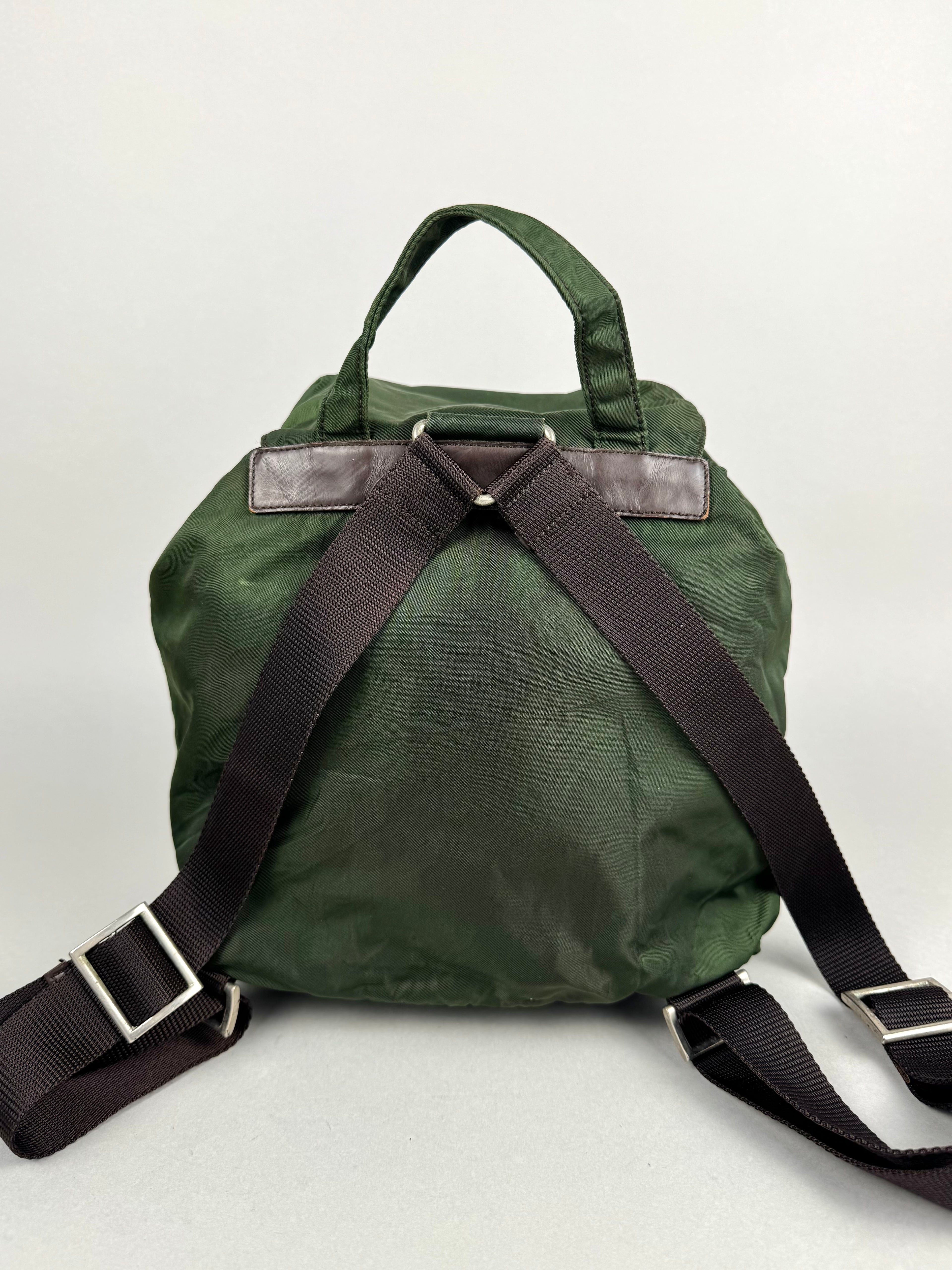 Prada Nylon Green Backpack Small