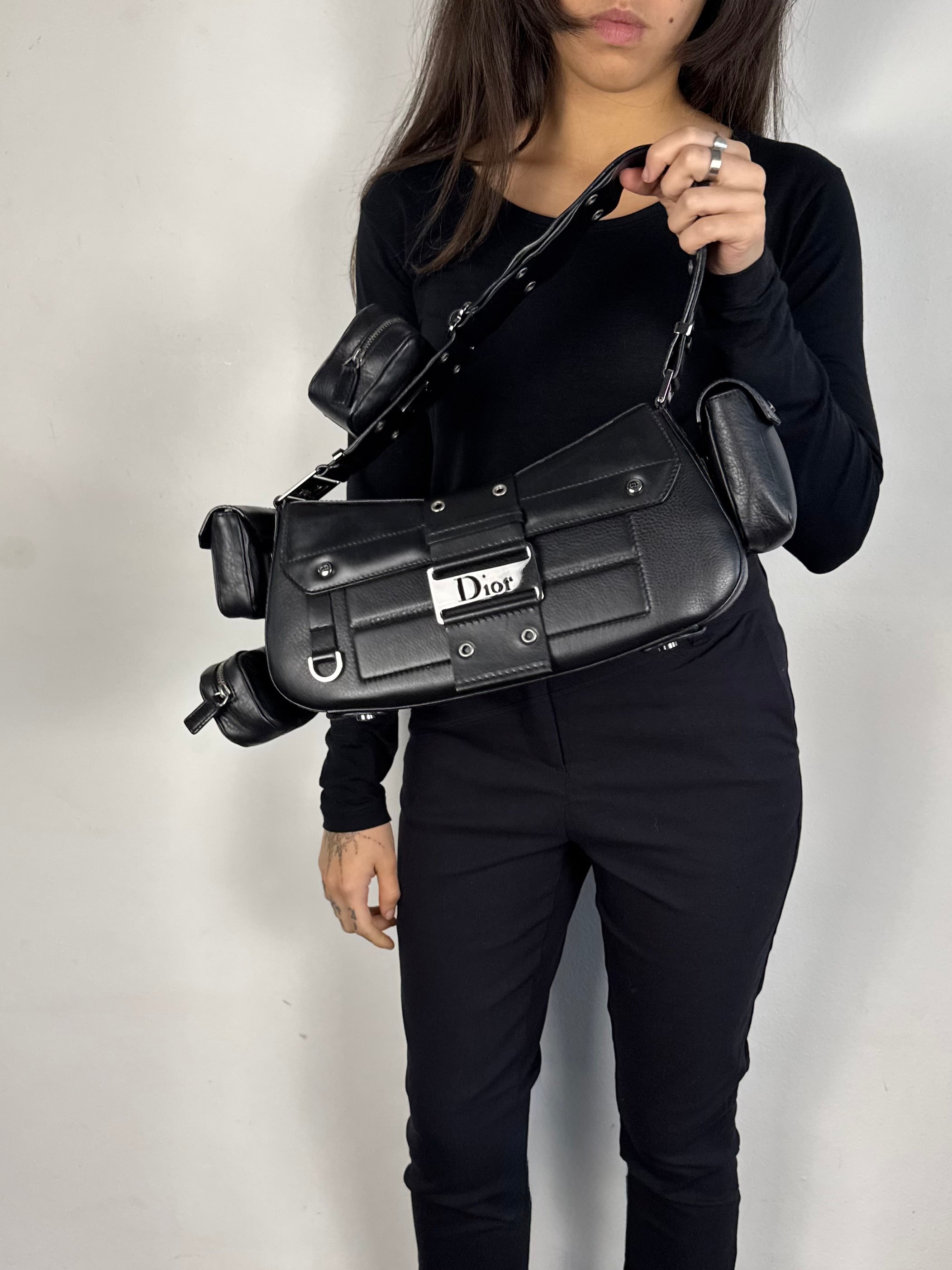 Christian Dior Street Chic Columbus Black Leather