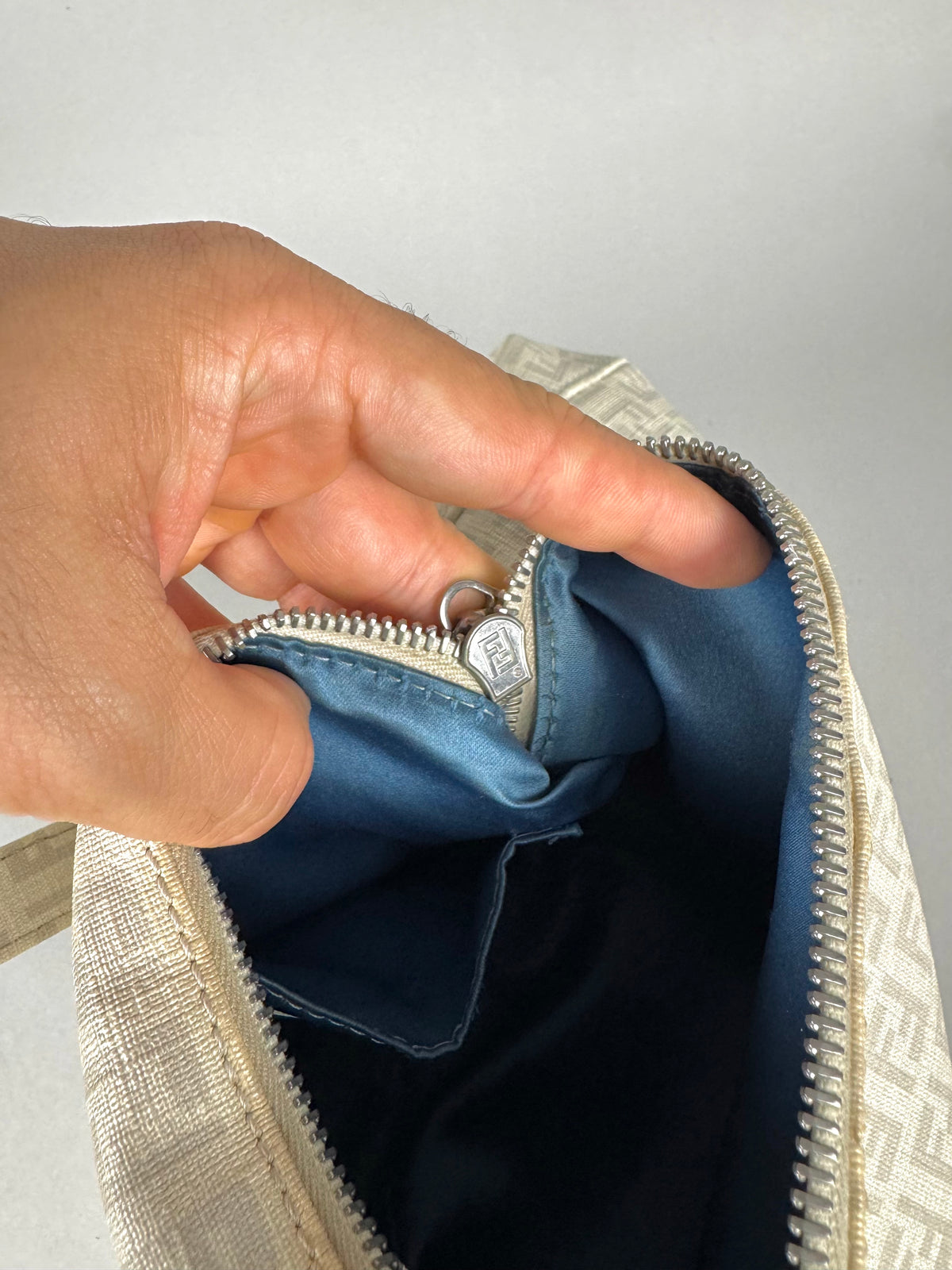 Fendi Monogram White Pochette