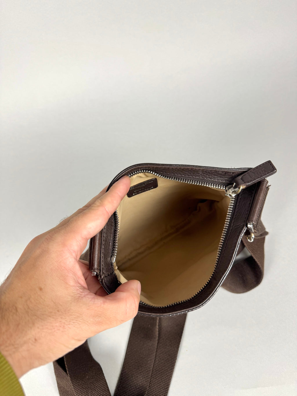 Christian Dior Trotter Street Chic Monogram Beige Brown Crossbody