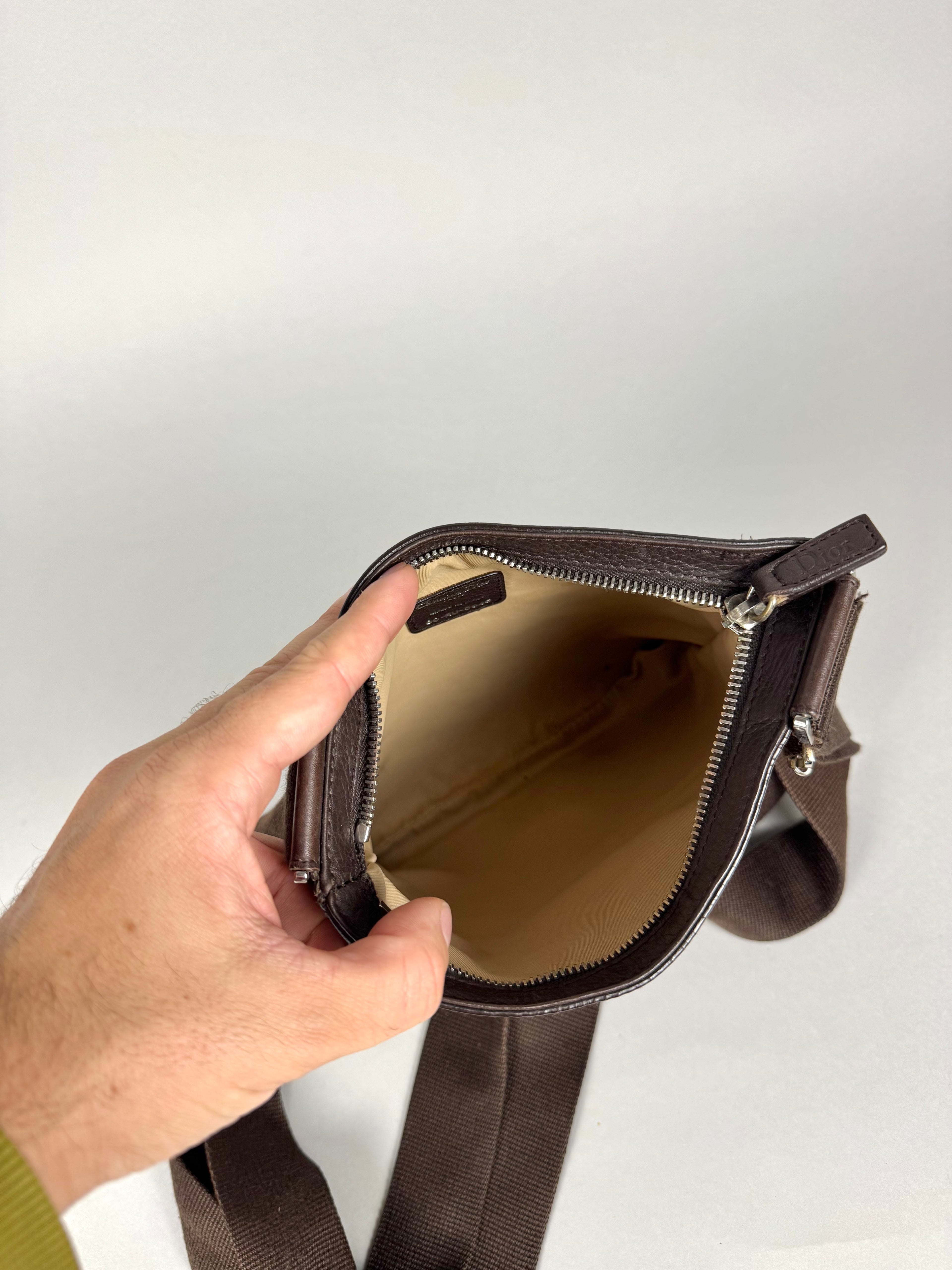 Christian Dior Trotter Street Chic Monogram Beige Brown Crossbody