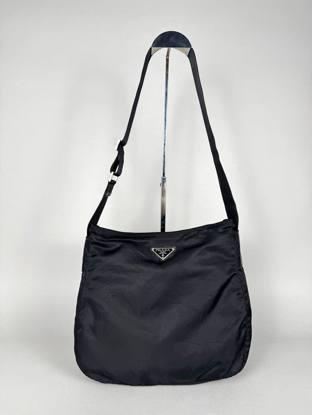 Prada Tessuto Black Nylon Shoulder Bag