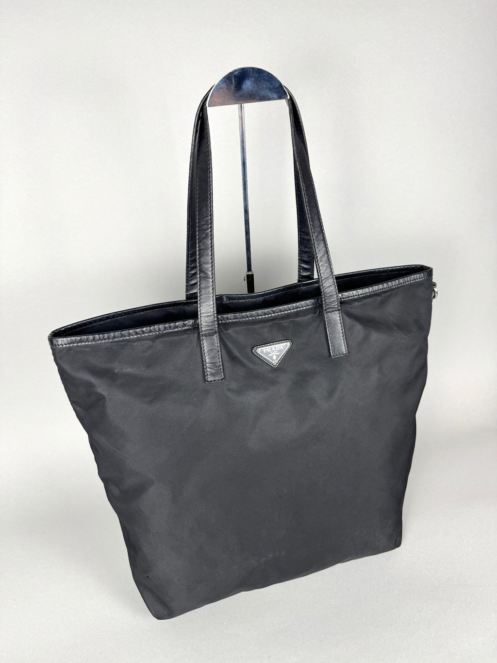 Prada Robot Nylon Black Tote