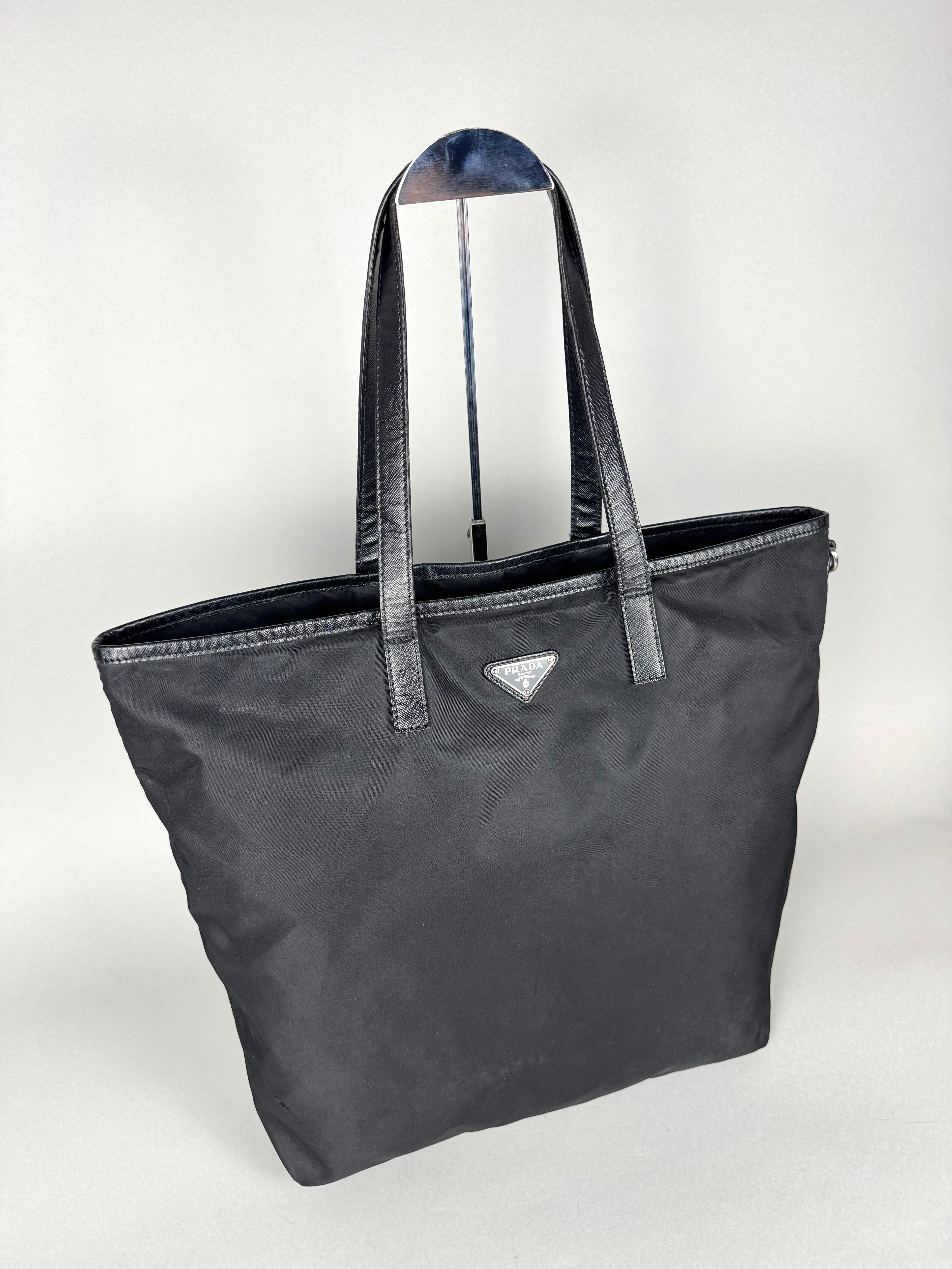 Prada Robot Nylon Black Tote