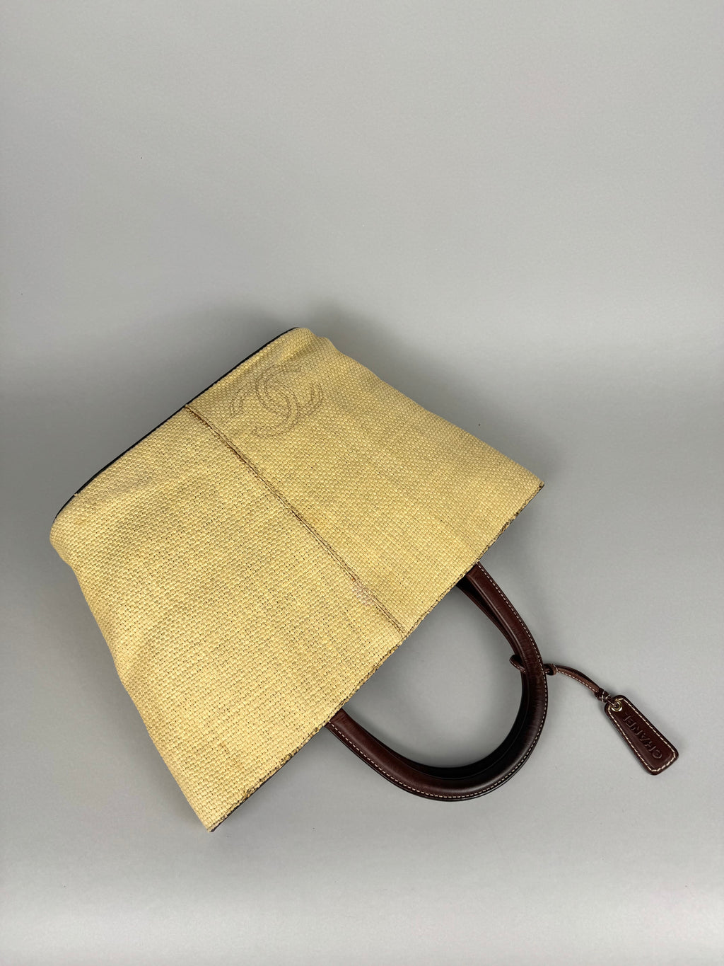 Chanel CC Raffia Handle Tote
