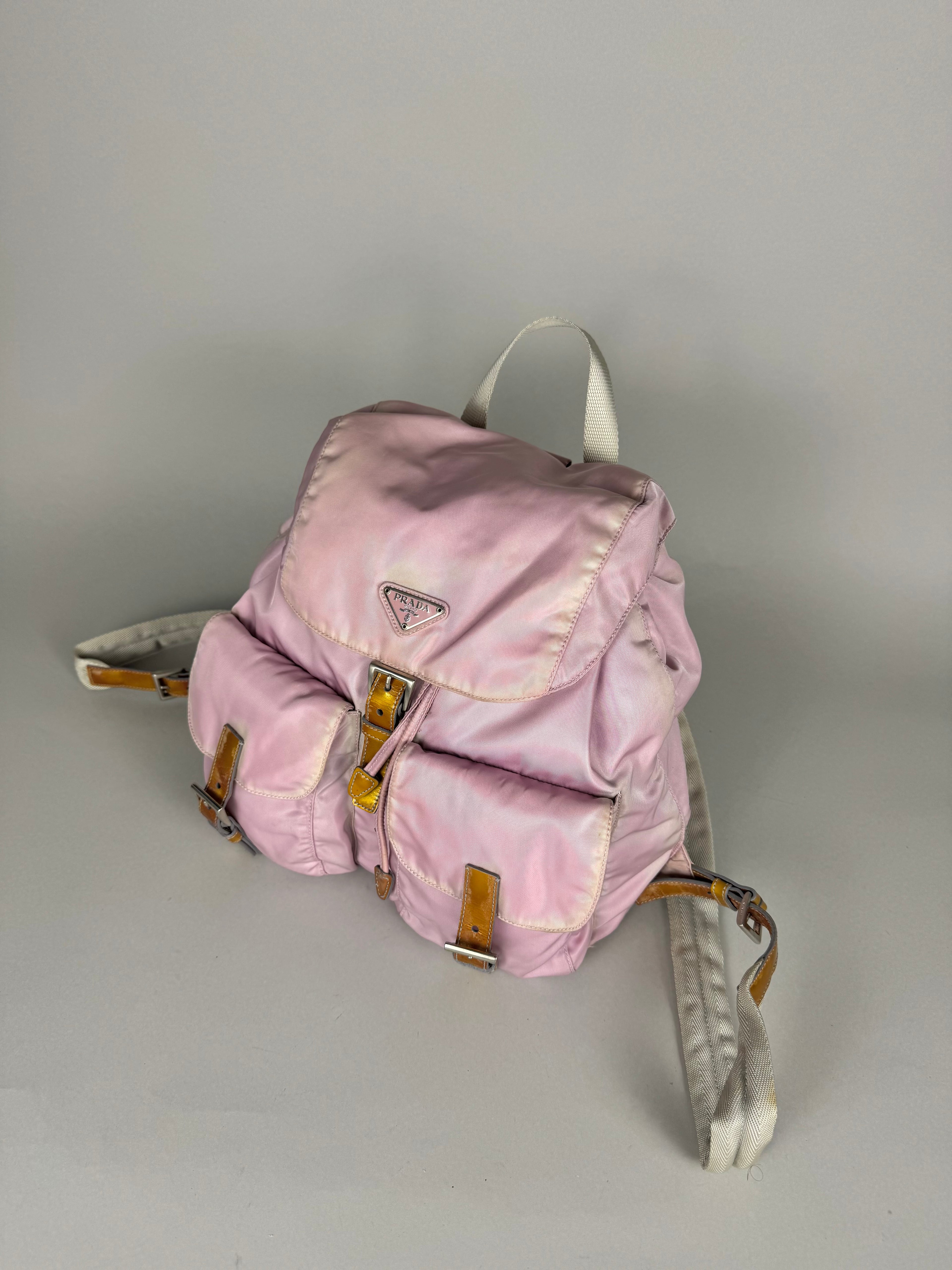 Prada Nylon Baby Pink Backpack Medium