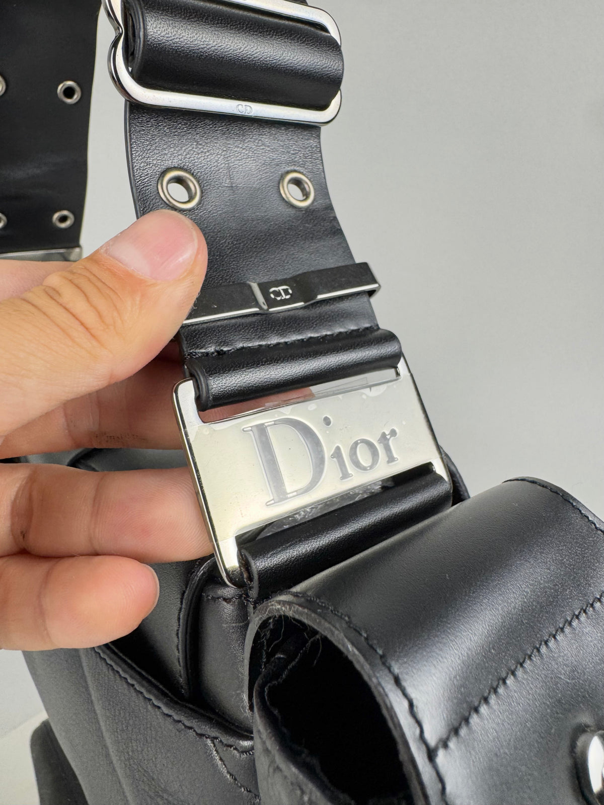 Christian Dior Street Chic Columbus Pocket Black Leather