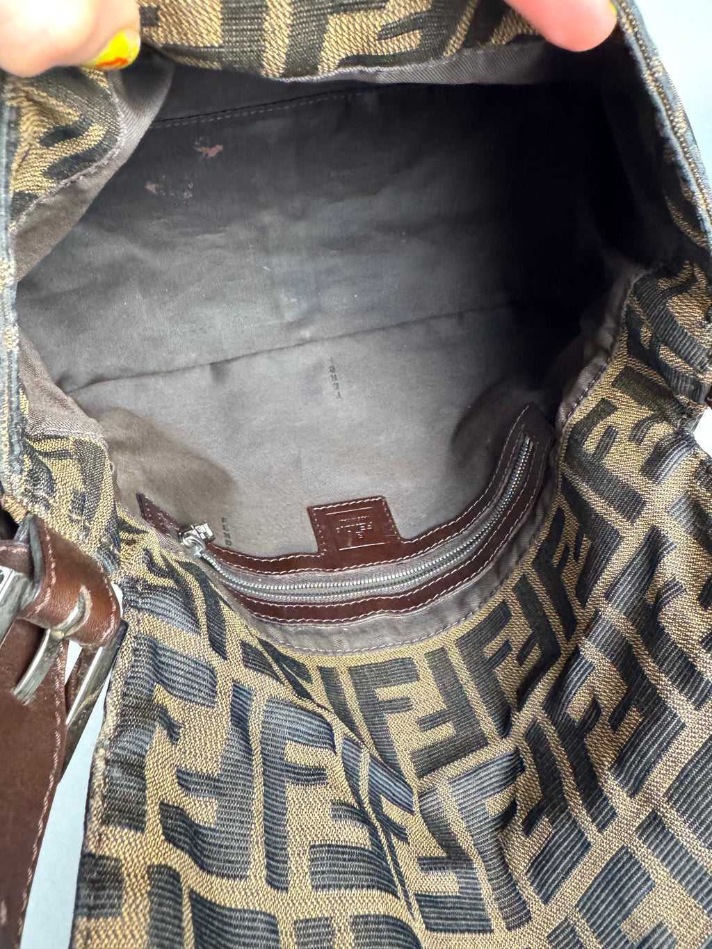 Fendi Monogram Zucca Mamma Baguette