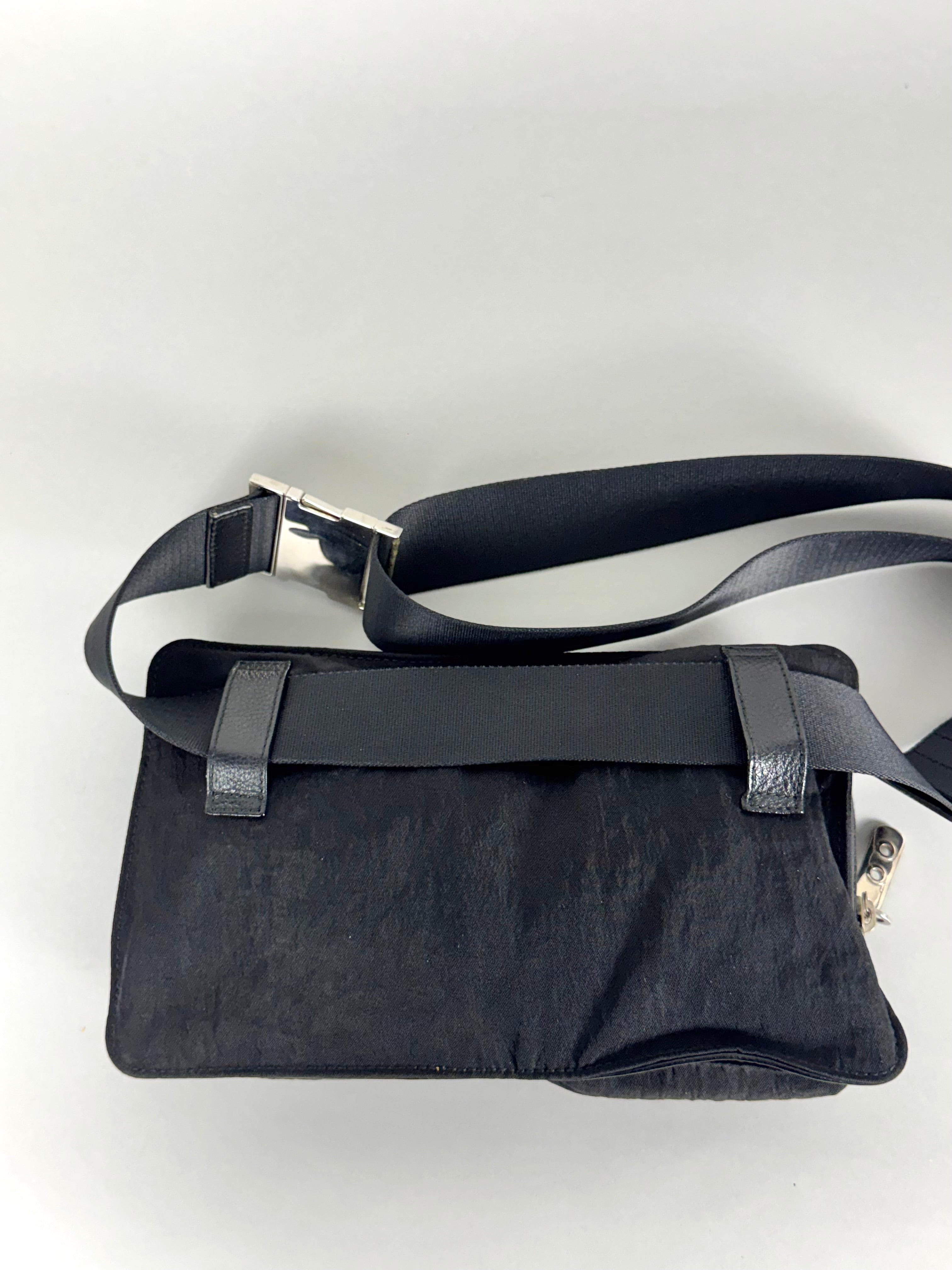 Christian Dior Nylon Pochete Sling Belt Black