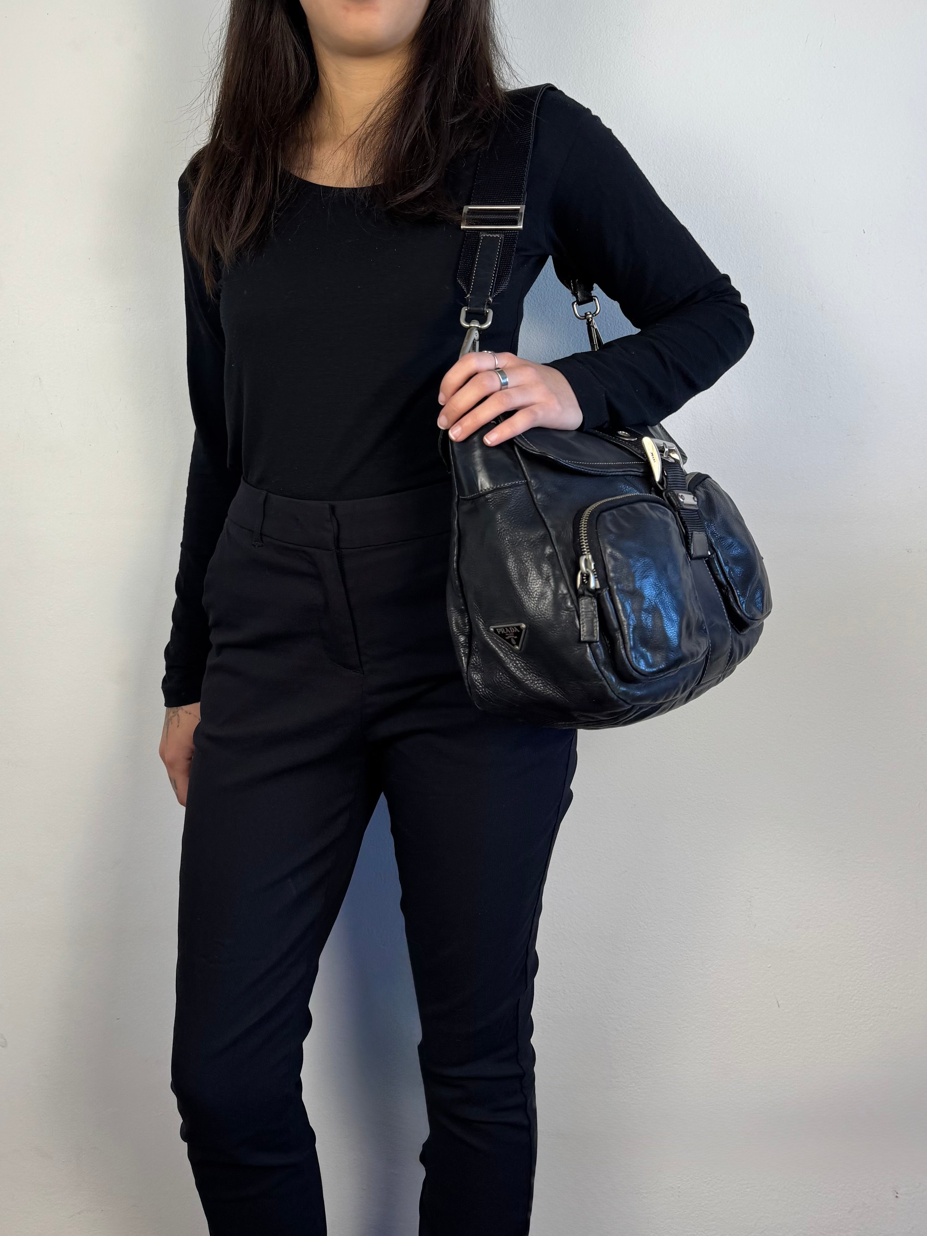 Prada Black Leather Shoulder