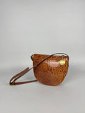 Fendi Janus Medallion Crocodile Embossed Leather Crossbody