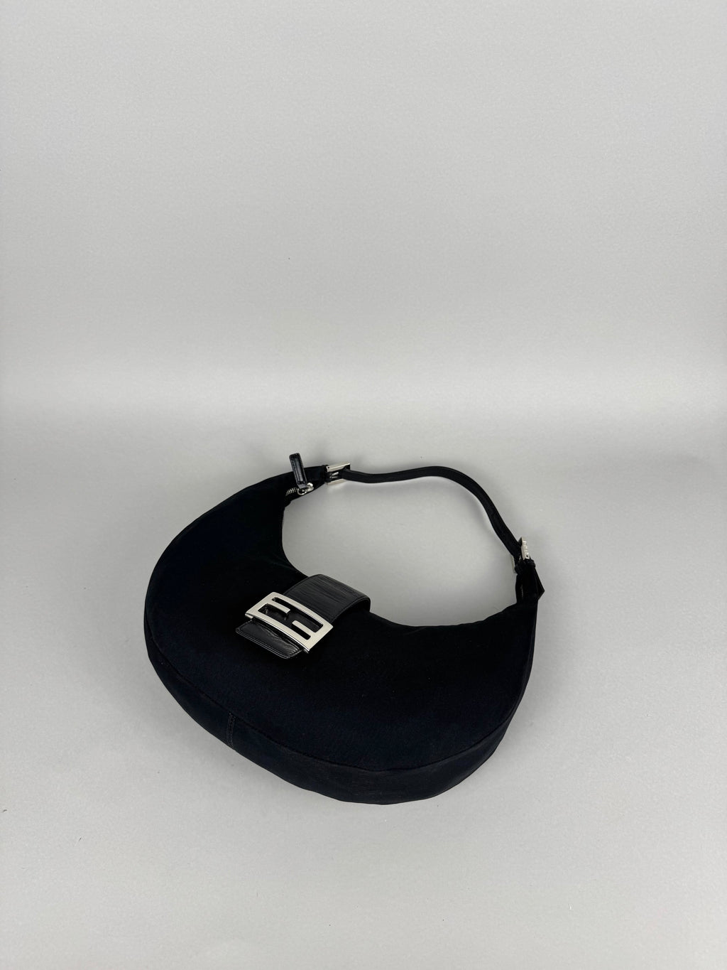 Fendi Half Moon Croissant Black