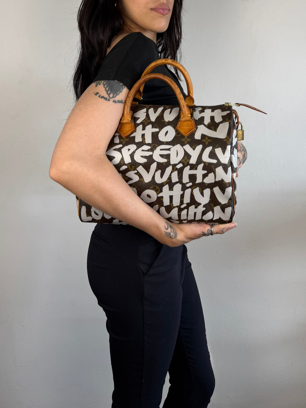 Louis Vuitton Speedy 30 Grafitti White Stephen Sprouse