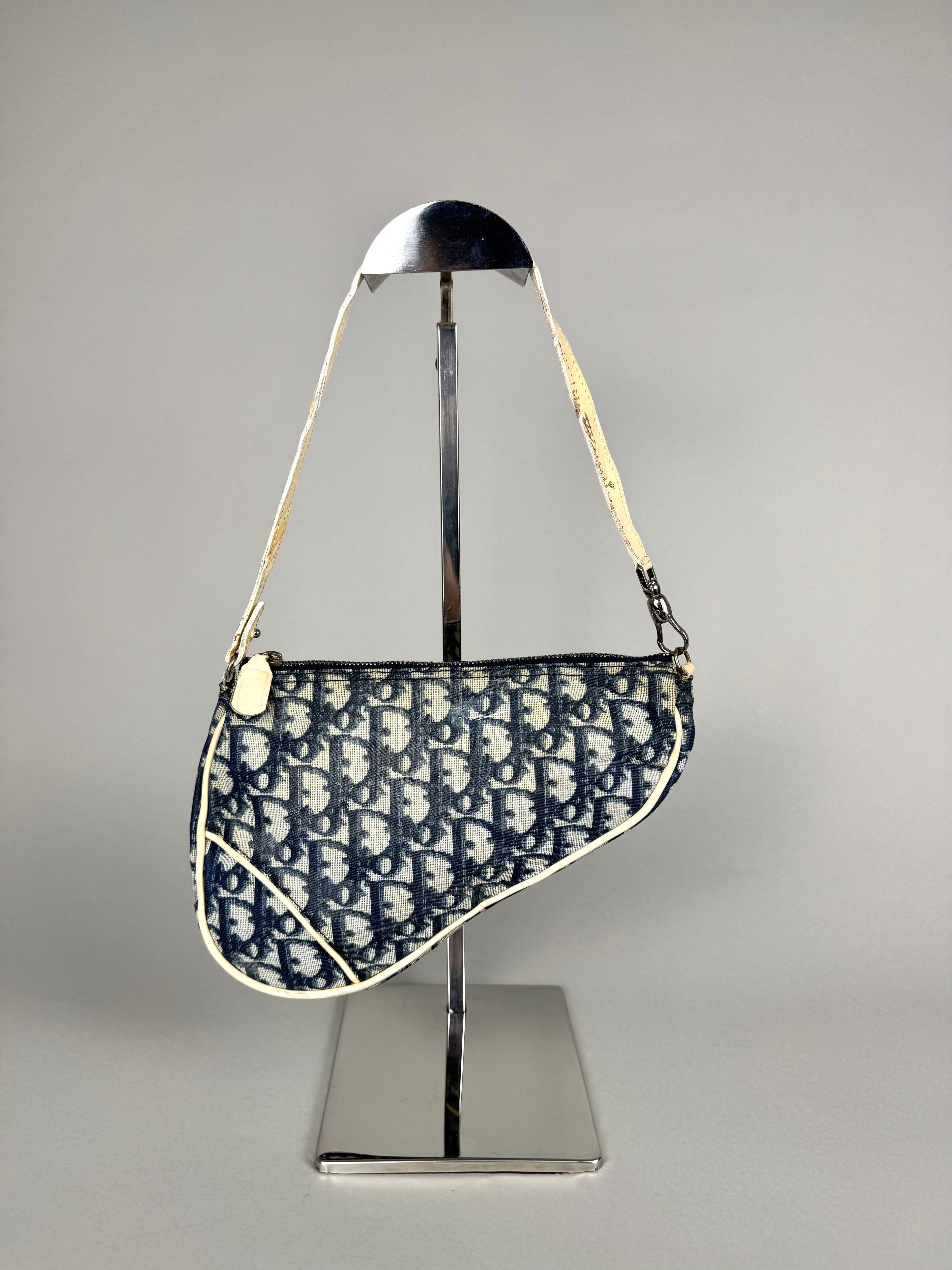 Christian Dior Monogram Mini Saddle Oblique Blue