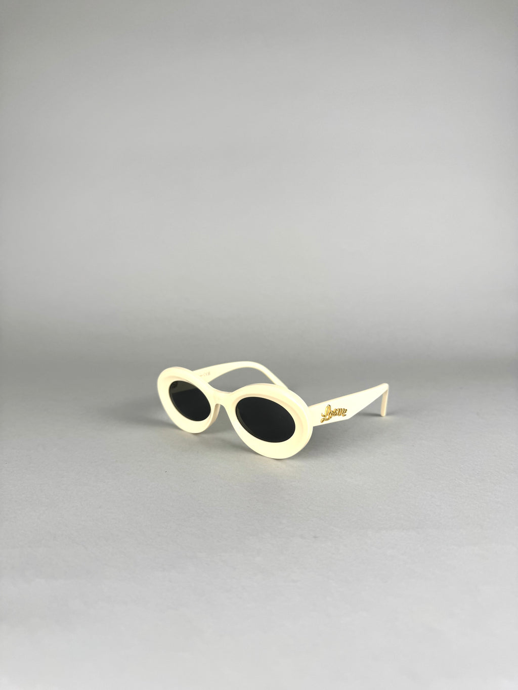 Loewe Loop Oversized Round Frame White Sunglasses