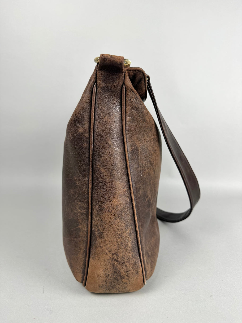 Gucci Toned Brown Leather Large Crossbody