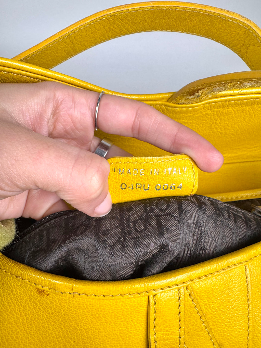 Christian Dior Saddle Yellow Leather
