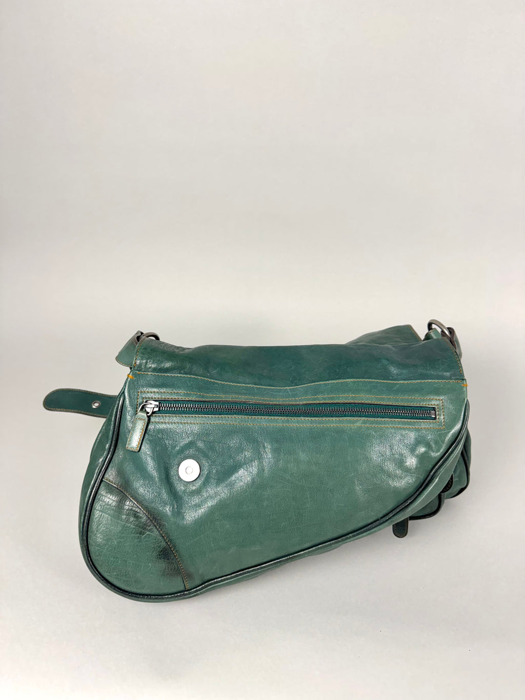 Christian Dior Gaucho Double Leather Green