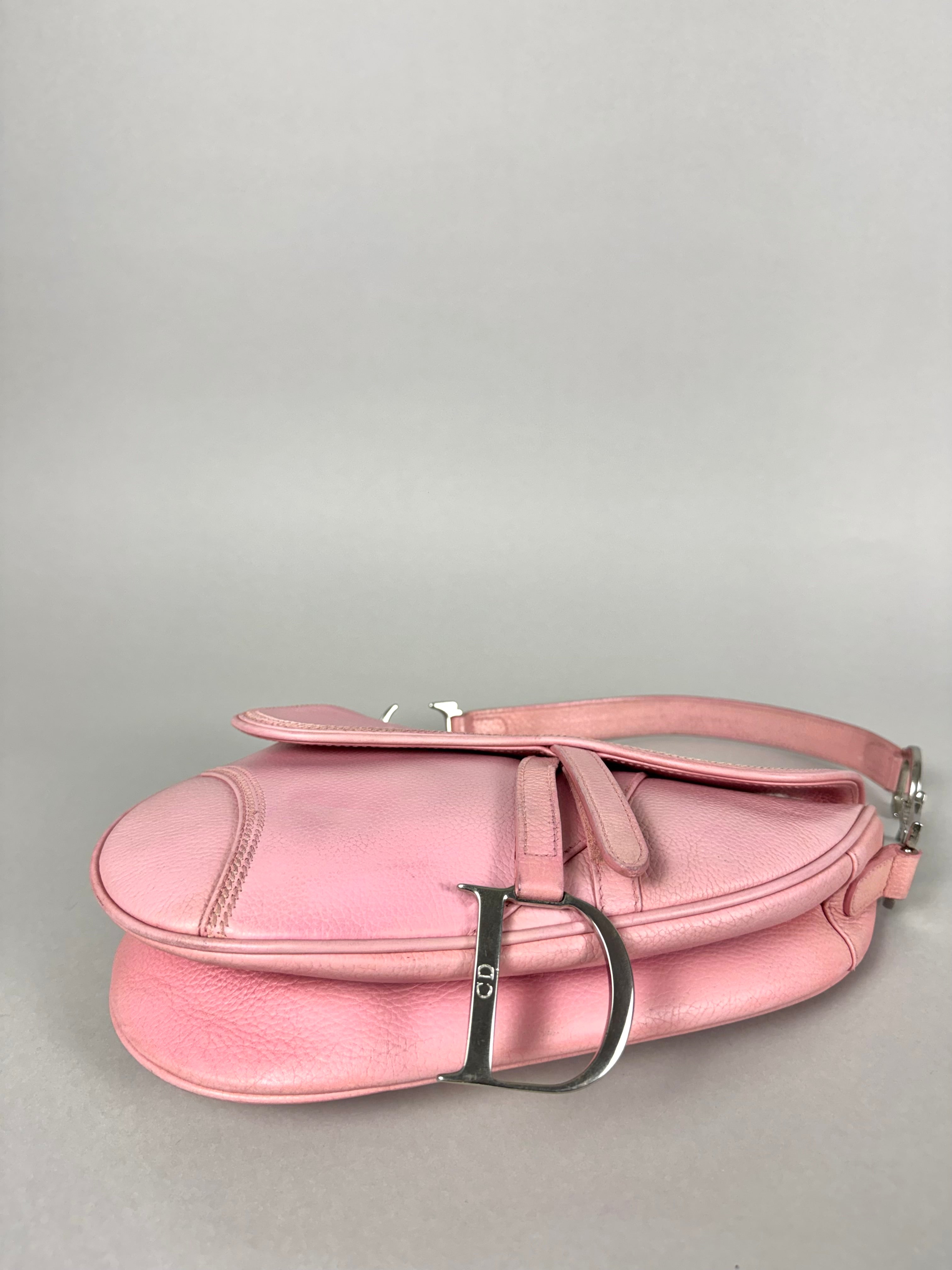 Christian Dior Saddle Pink Leather