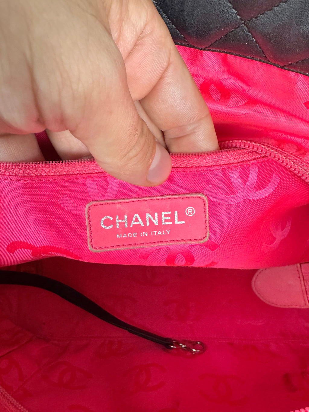 Chanel Cambon Black Leather Tote