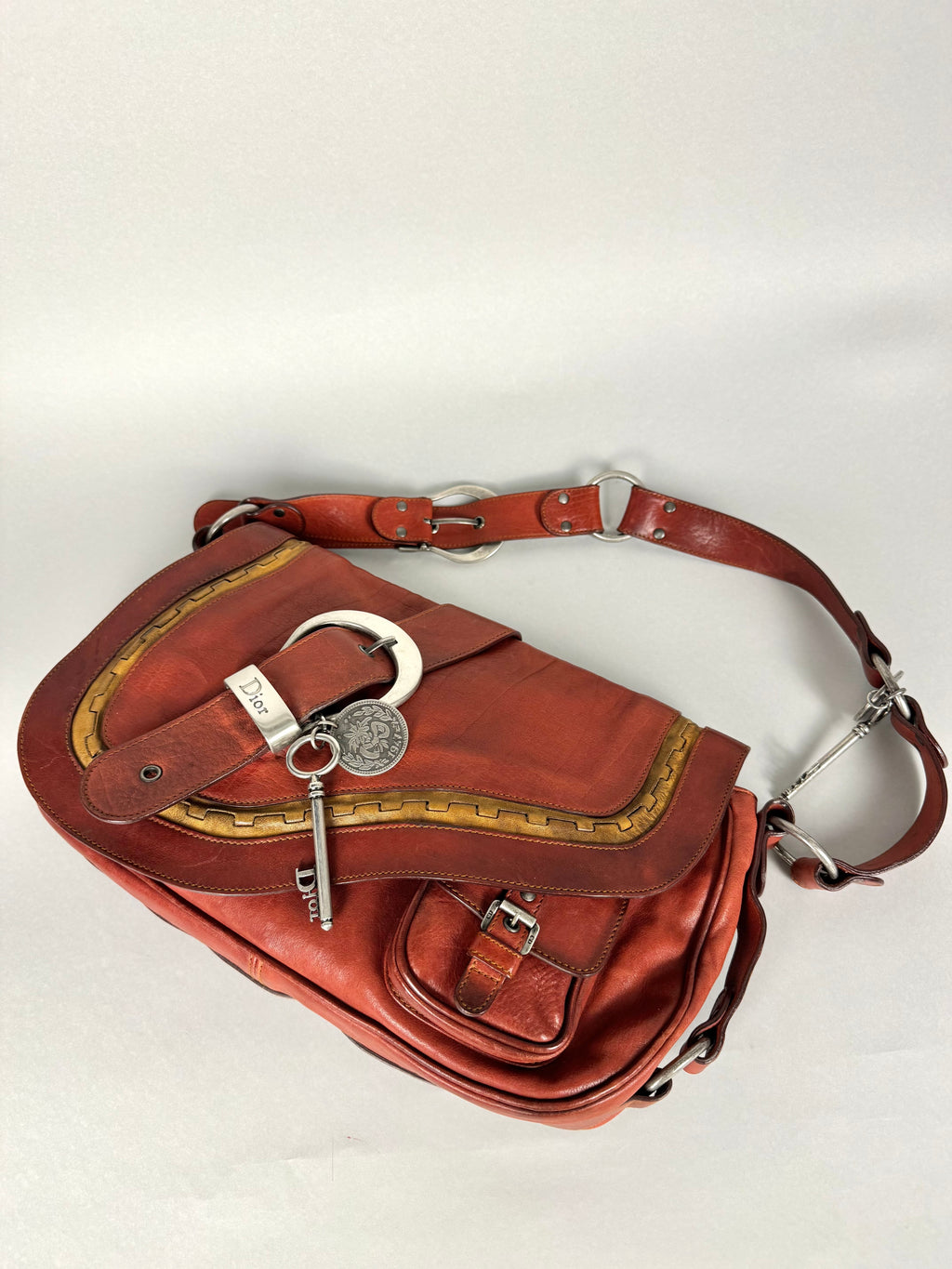 Christian Dior Gaucho Leather Red