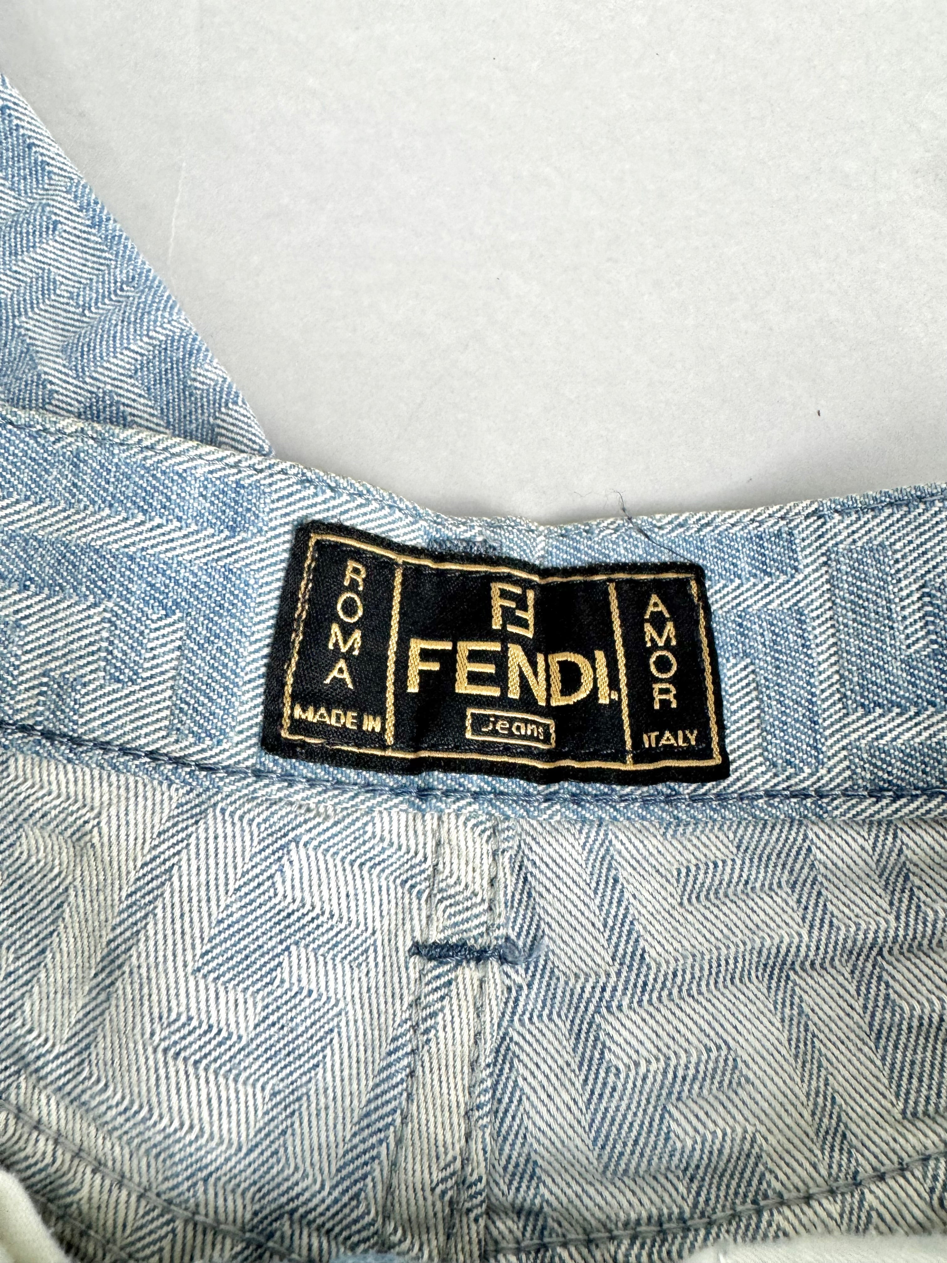 Fendi Monogram Denim Pants