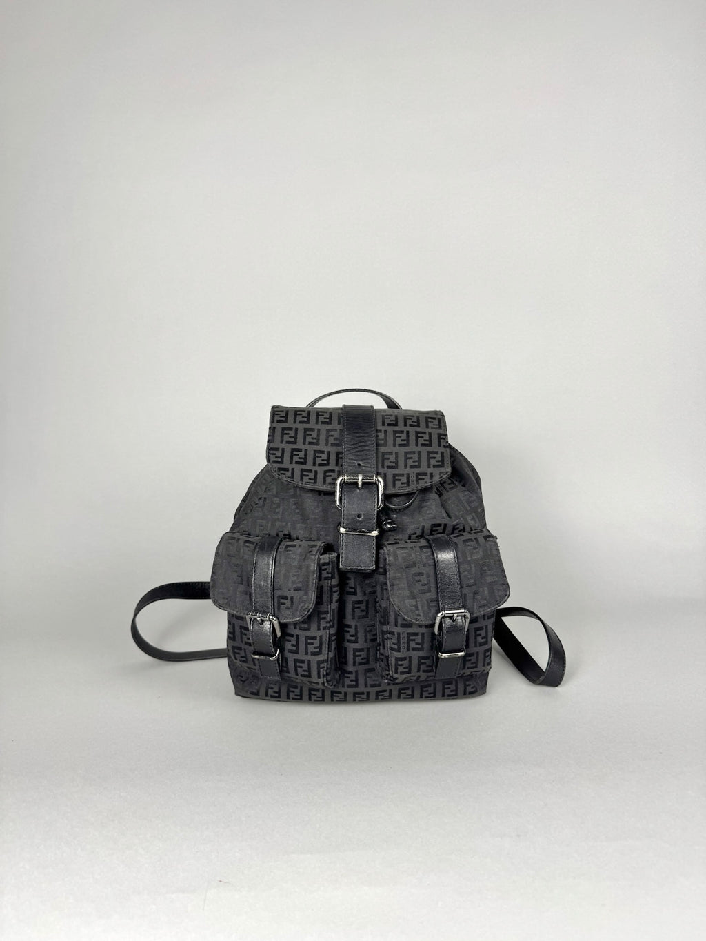 Fendi Black Monogram Backpack